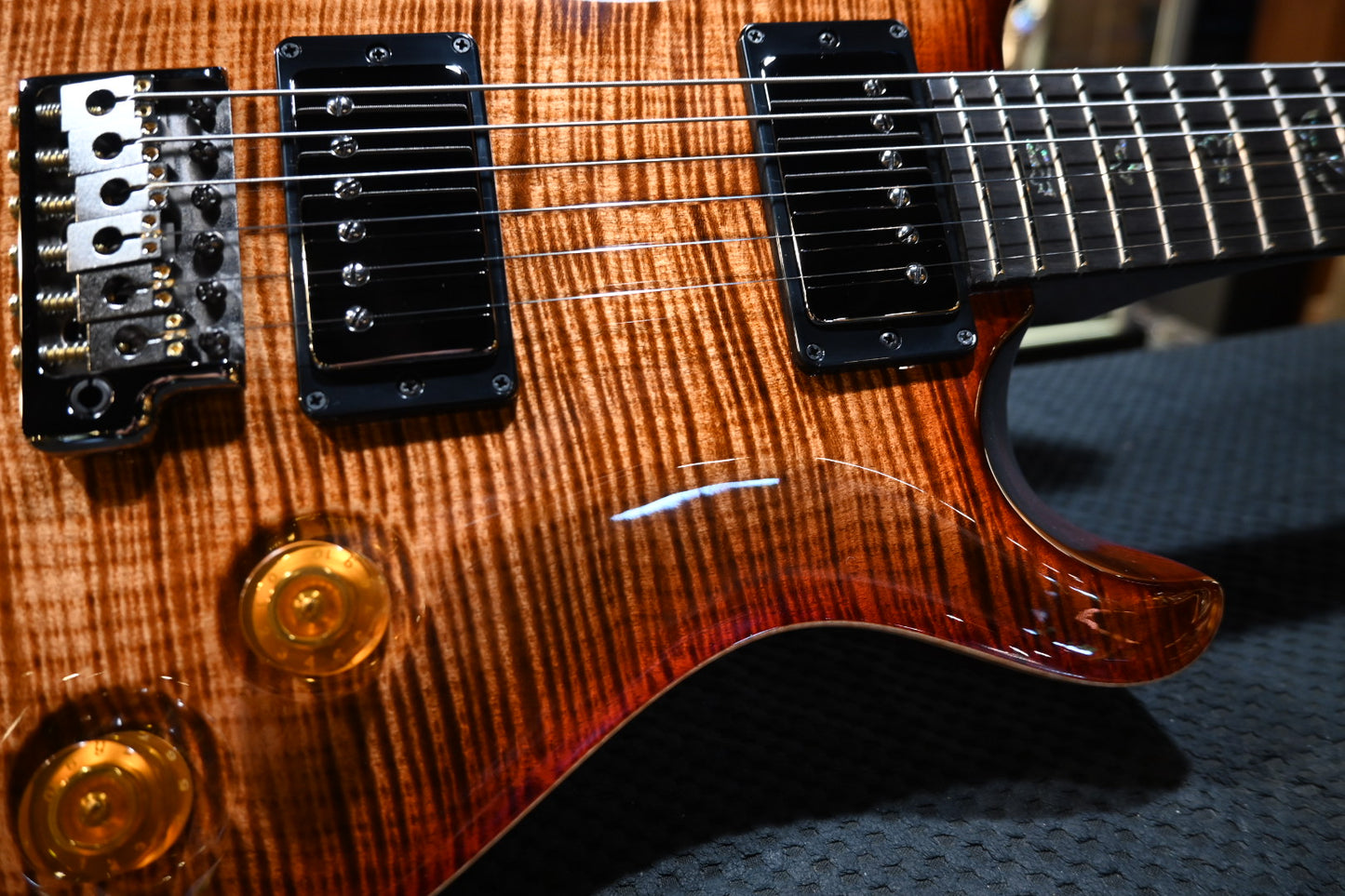 PRS Wood Library DGT 10-Top Ebony - Copperhead Cherry Burst Guitar #2554