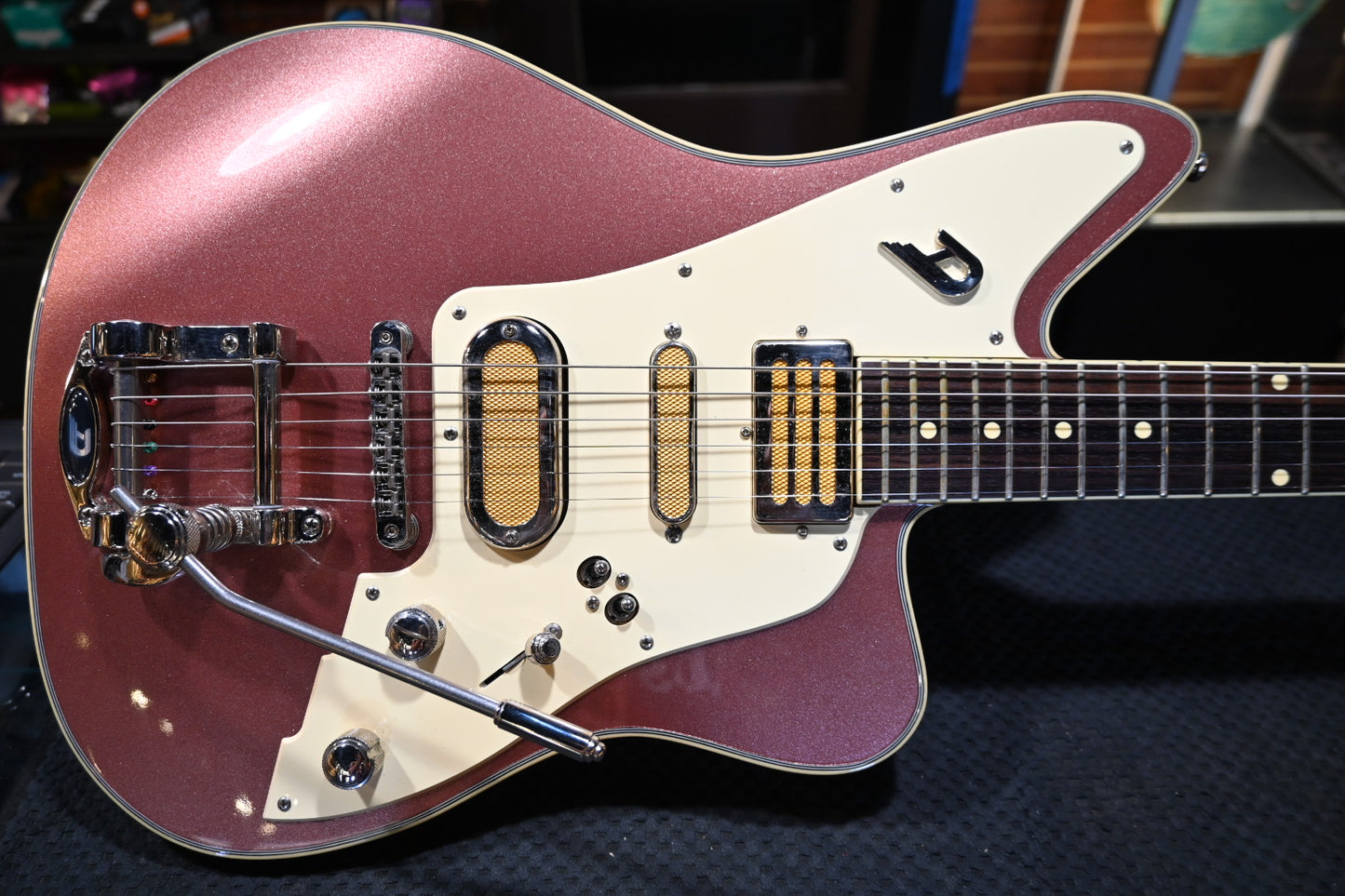 Duesenberg Alliance Series Brothers Landreth Joeys Guitar — Catalina Sunset Rose Guitar #1547 USED - Danville Music