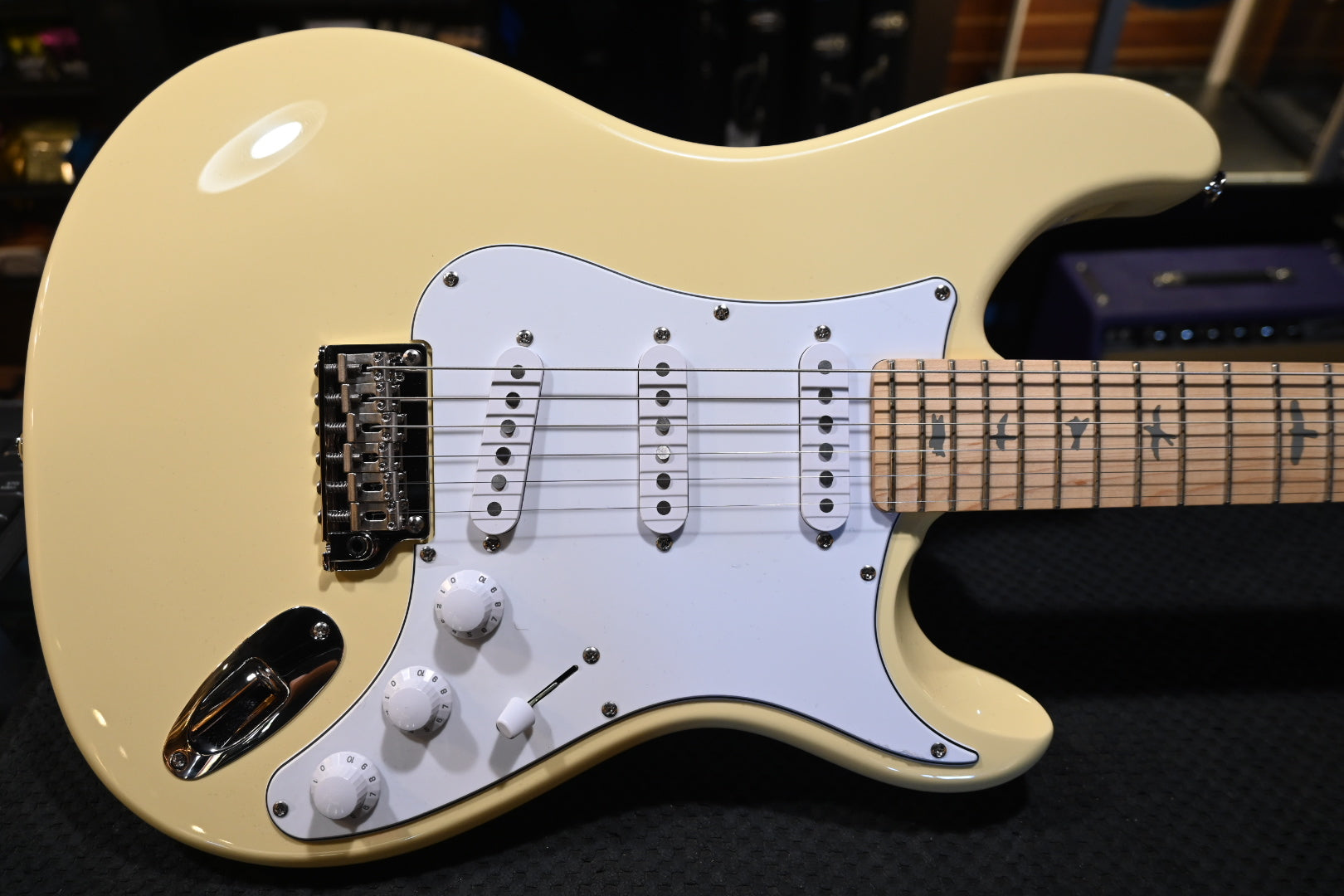 PRS SE Silver Sky Maple - Moon White Guitar #7314 - Danville Music