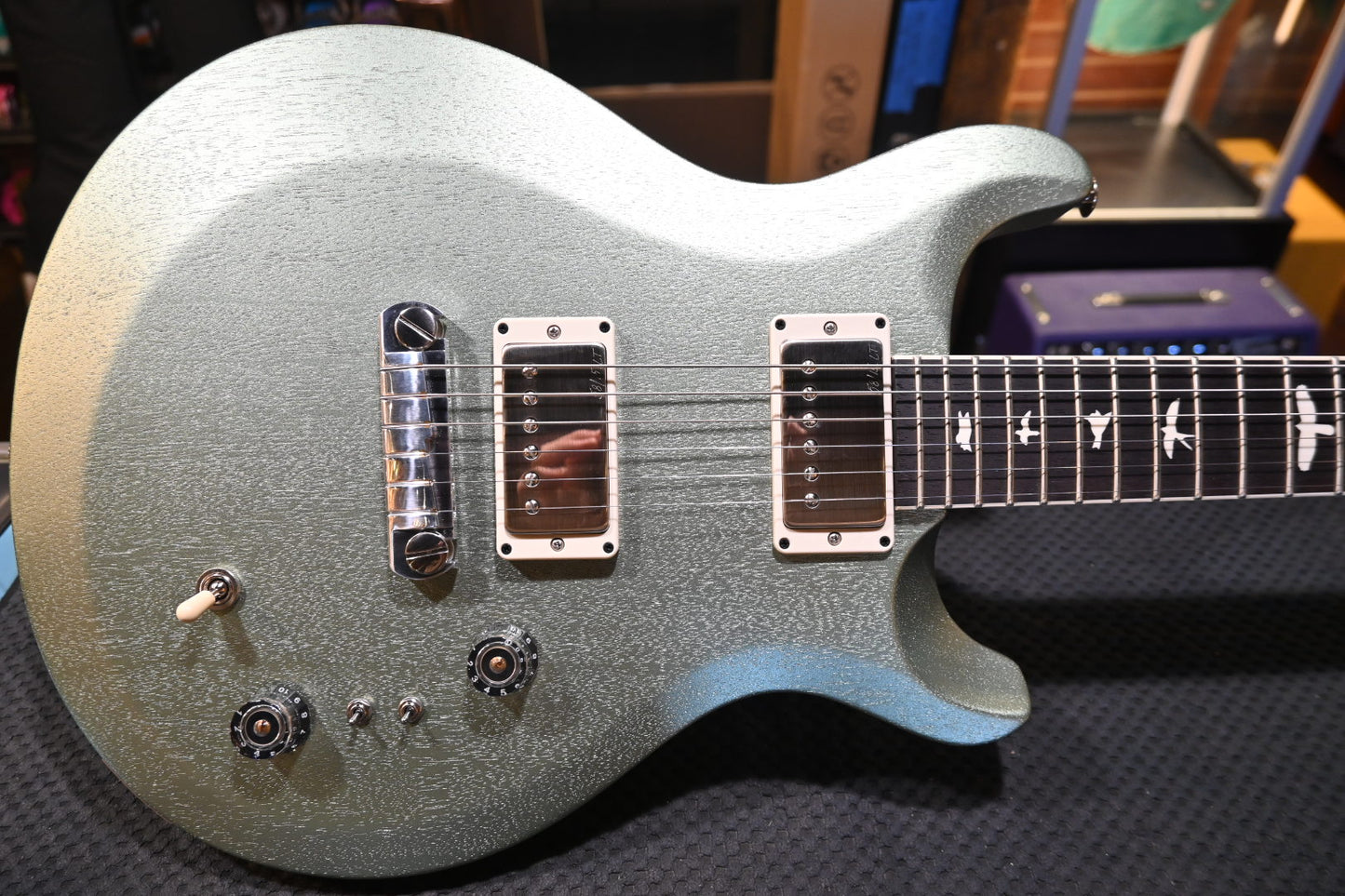PRS S2 Mira 594 Satin - Mavis Mint Metallic Guitar #4911 - Danville Music