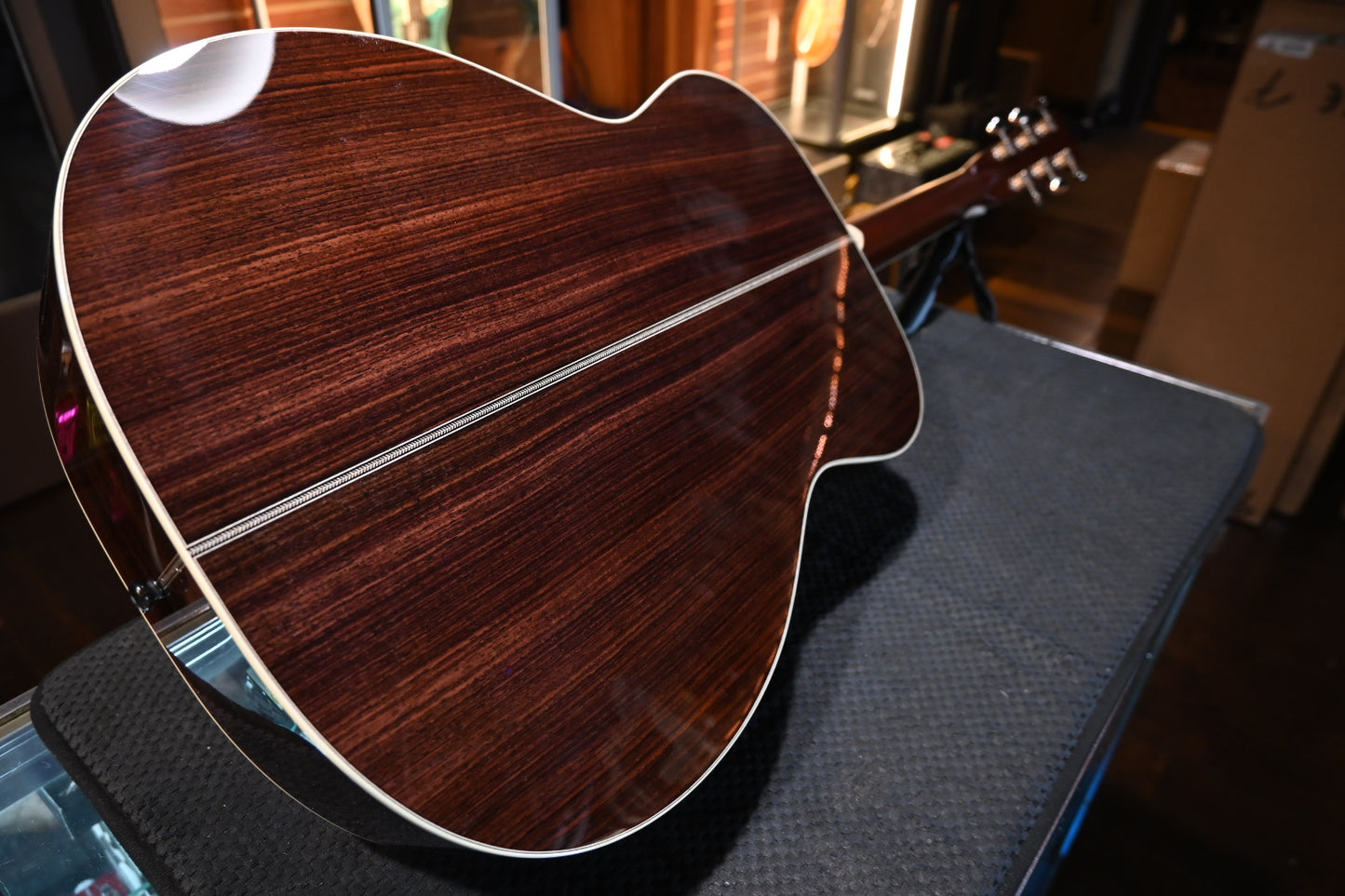 Santa Cruz OM Bearclaw Moon Spruce/Rosewood Guitar #6368 - Danville Music