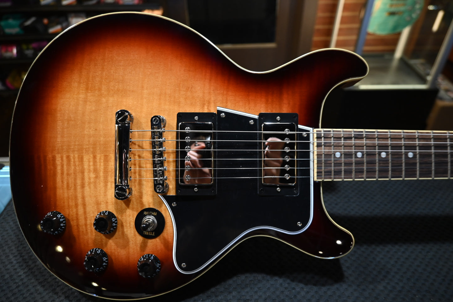 Epiphone Les Paul Special Double Cut Figured - Bourbon Burst Guitar #7586 - Danville Music