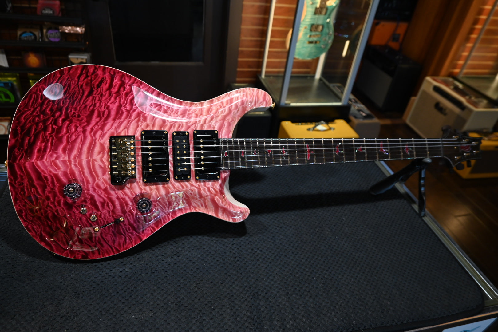 PRS Private Stock Custom 24 - Raspberry Reverse Dragon’s Breath Guitar #12249 - Danville Music