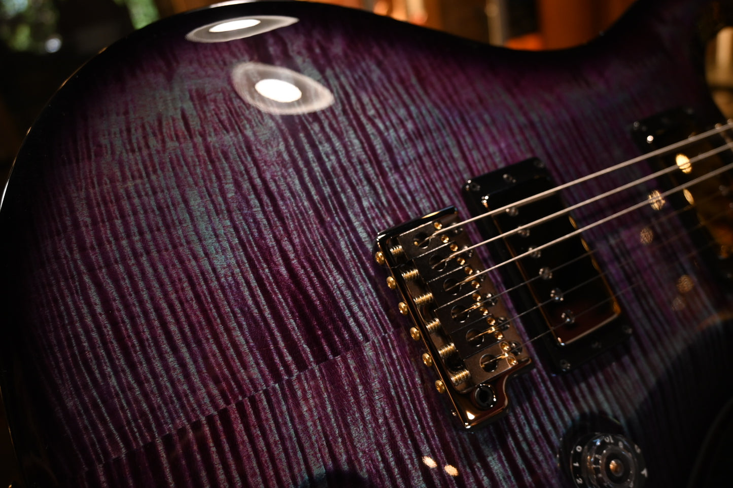 PRS Wood Library DGT 10-Top Ebony - Violet Smokewrap Burst Guitar #2557