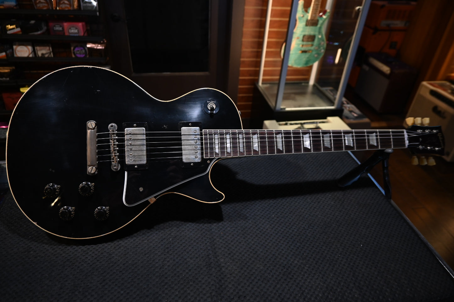 Gibson Custom Shop 1957 Les Paul Standard Reissue Light Aged - Full Ebony Guitar #6187 - Danville Music