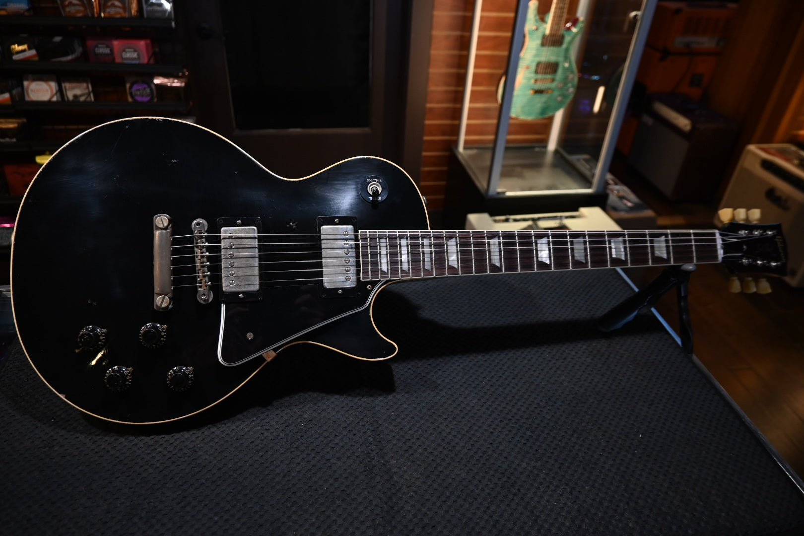 Gibson Custom Shop 1957 Les Paul Standard Reissue Light Aged - Full Ebony Guitar #6187 - Danville Music
