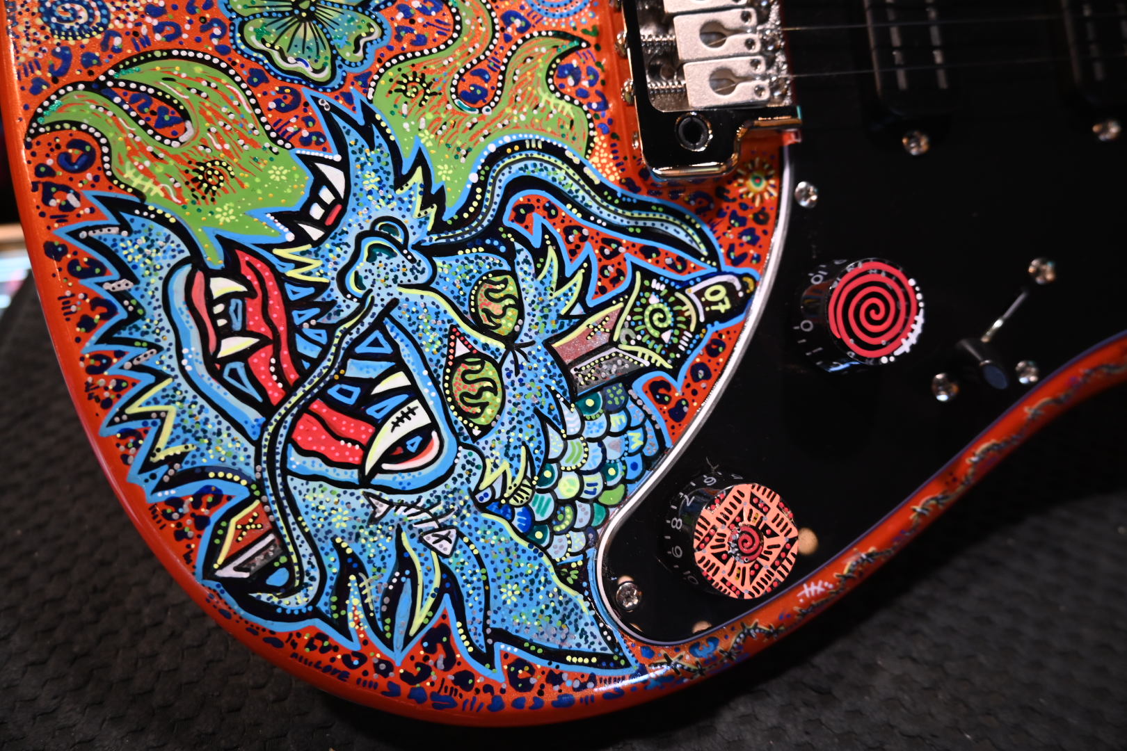 PRS SE NF3 Danville Music X Rosati “Dragon Haze” Edition - Metallic Orange Guitar #8294 - Danville Music