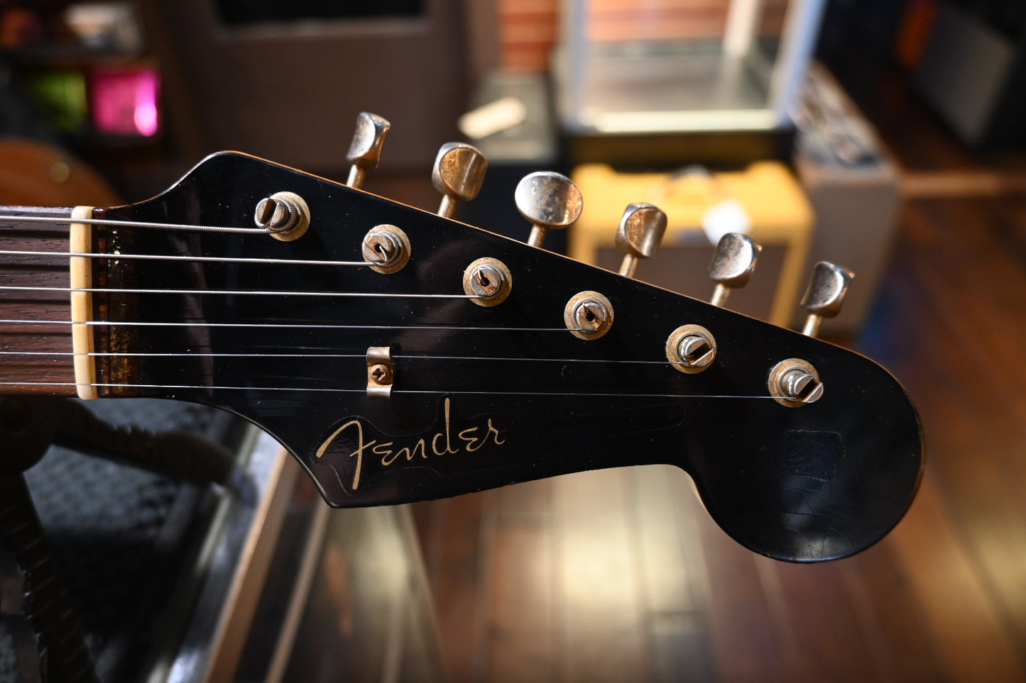 Fender Custom Shop LTD Dual Mag II Stratocaster Relic 2021 - Aged Black over 3-Color Sunburst Guitar #3023