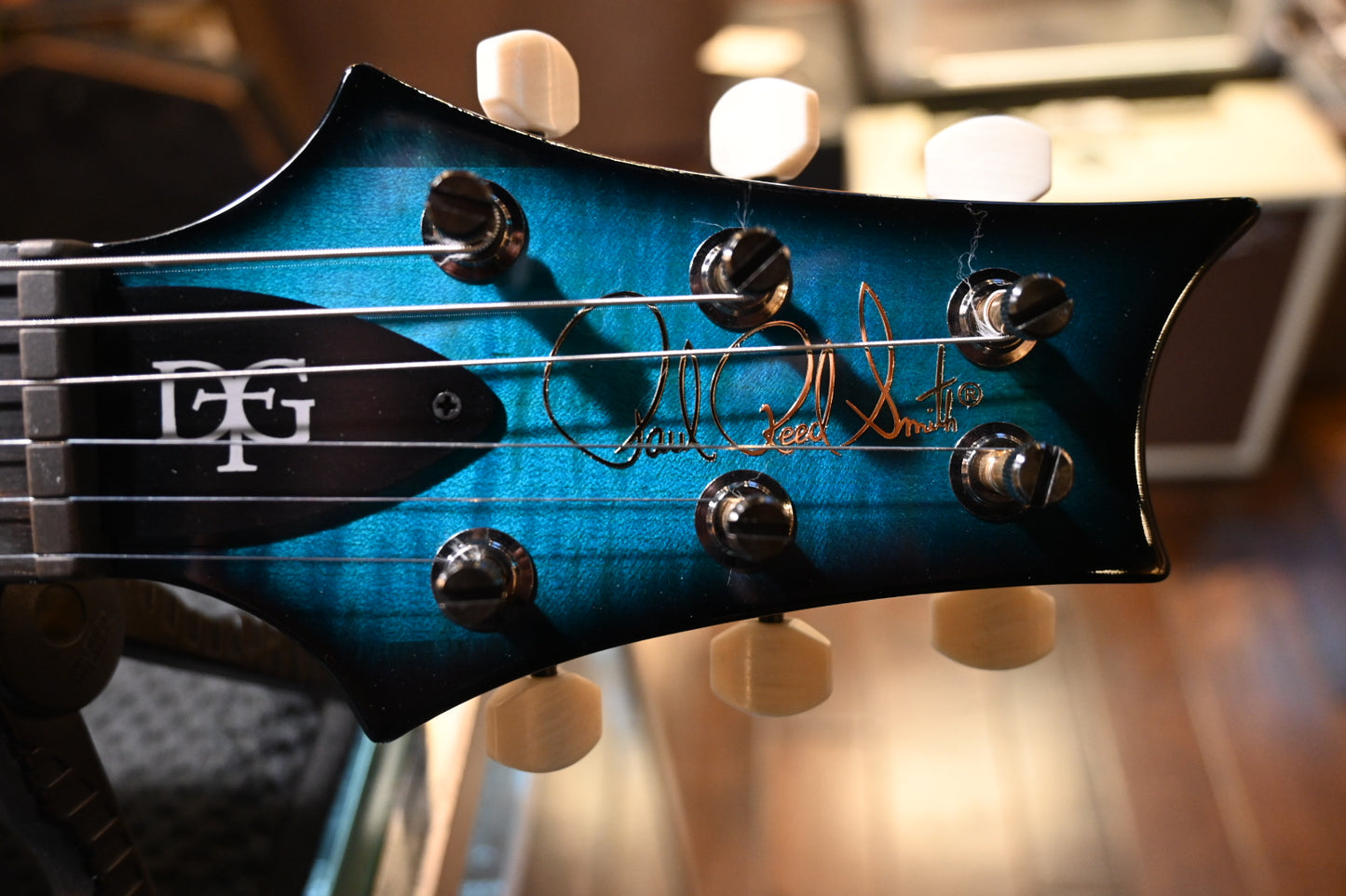 PRS Wood Library DGT 10-Top - Carroll Blue Smokeburst Guitar #2556 - Danville Music