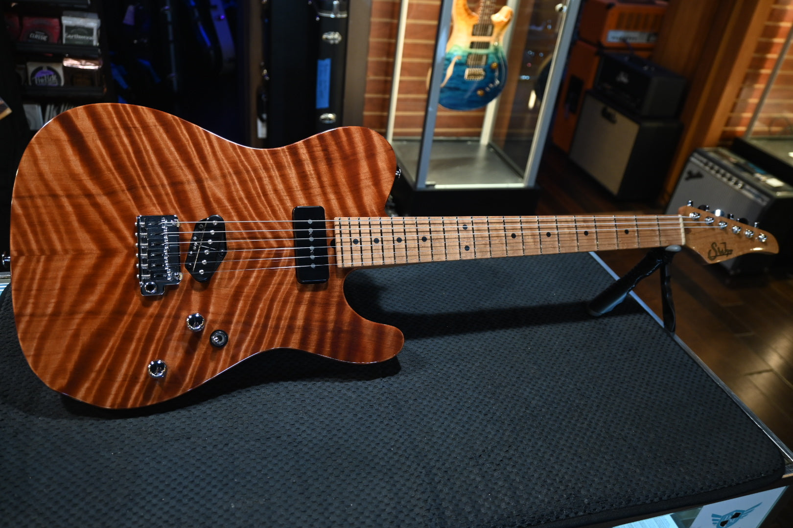 Suhr Custom Classic T 2012 Flamed Redwood - Natural Guitar #7887 - Danville Music