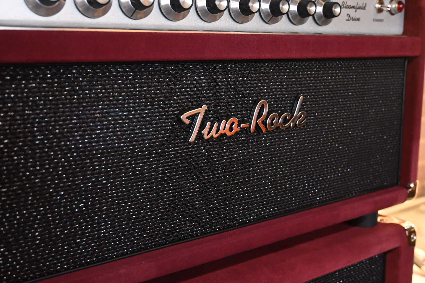 Two Rock Bloomfield Drive w/ Matching 2x12 Cabinet - Burgundy Suede Amplifier #892