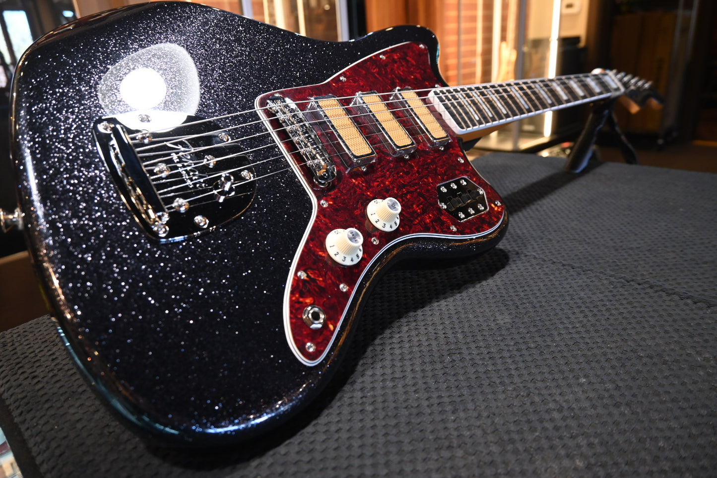 Fender LTD Foil Jazzmaster - Black Sparkle Guitar #6610 - Danville Music