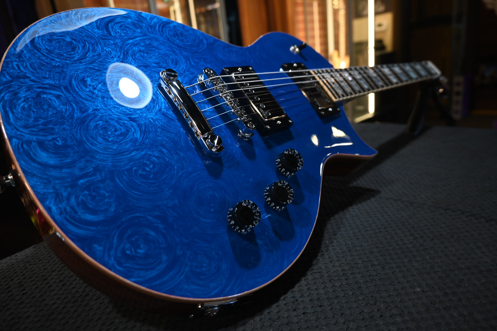ESP Eclipse USA 2025 - Galaxy Blue Marble Guitar #5222 - Danville Music