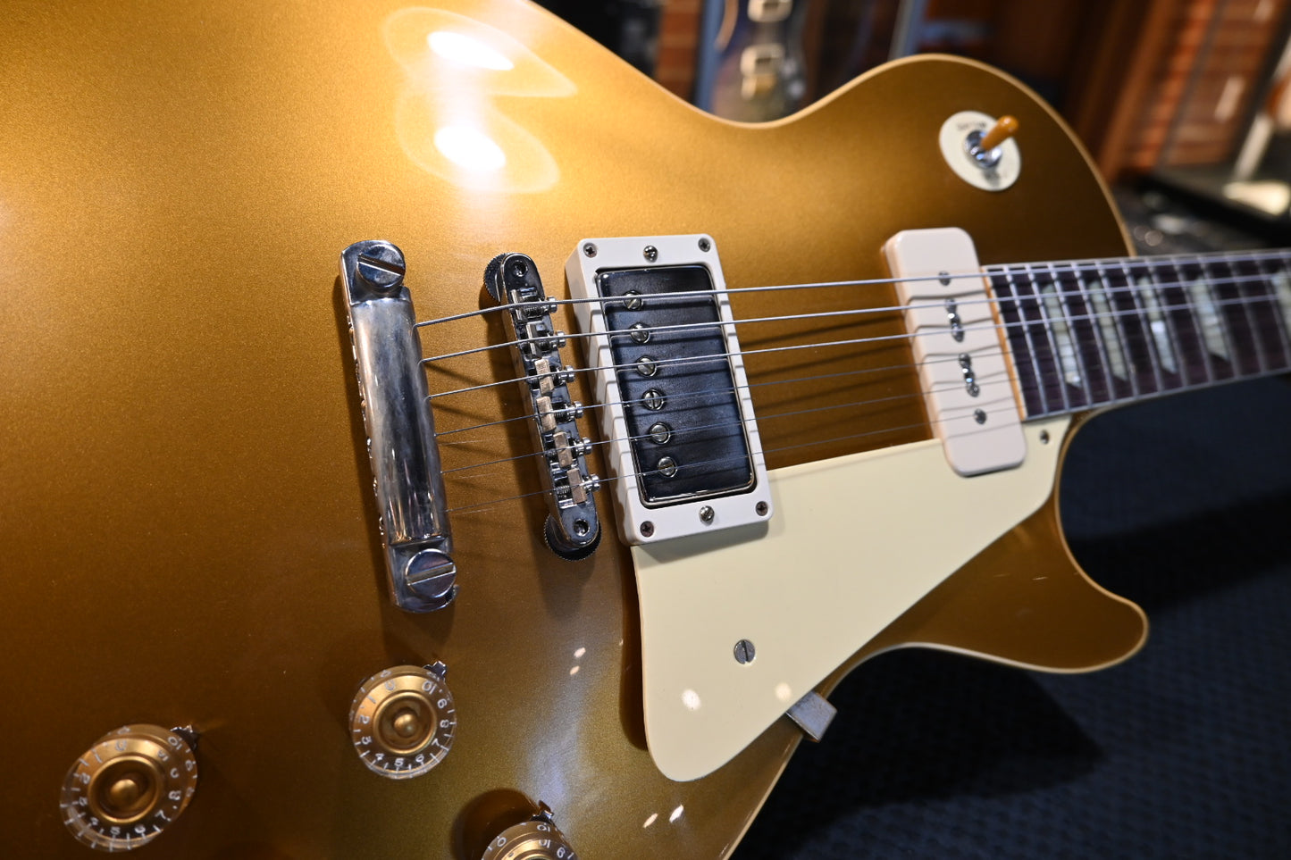 Gibson Custom Shop 1956 Les Paul Standard Reissue Goldtop VOS PSL - Double Gold Guitar #5142 - Danville Music