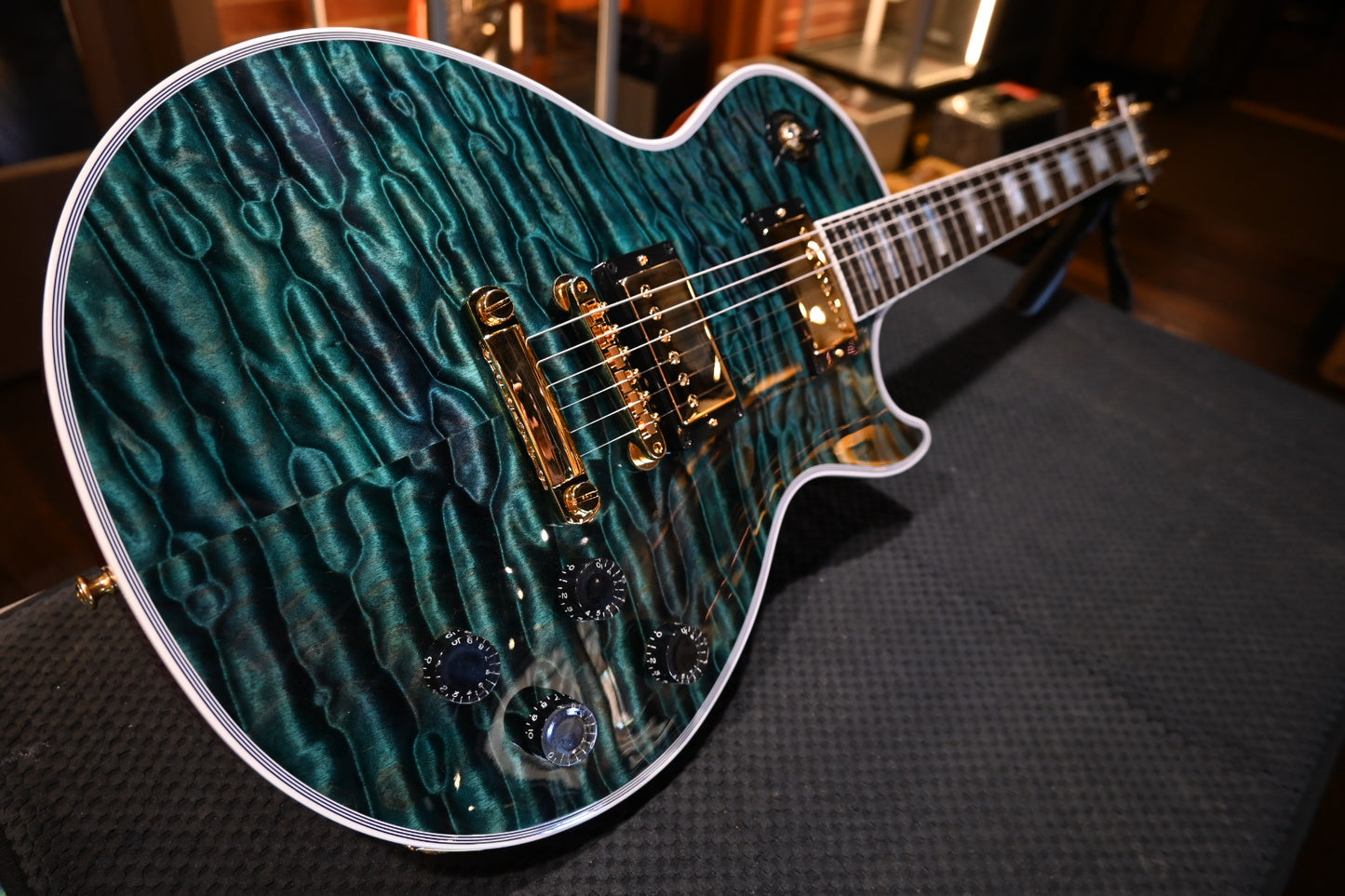 Gibson Custom Shop Les Paul Axcess Custom 5A Quilt PSL - Nordic Blue Guitar #0979