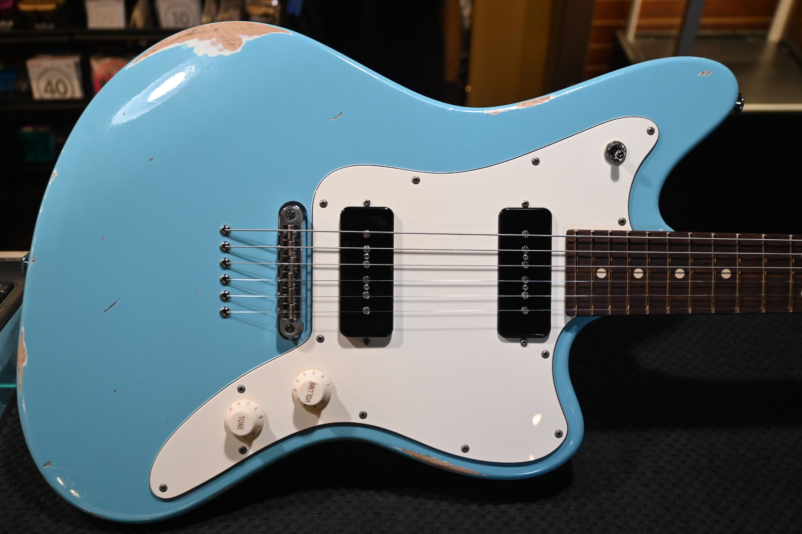 Suhr Custom Classic JM Antique - Daphne Blue Guitar #5075 USED - Danville Music