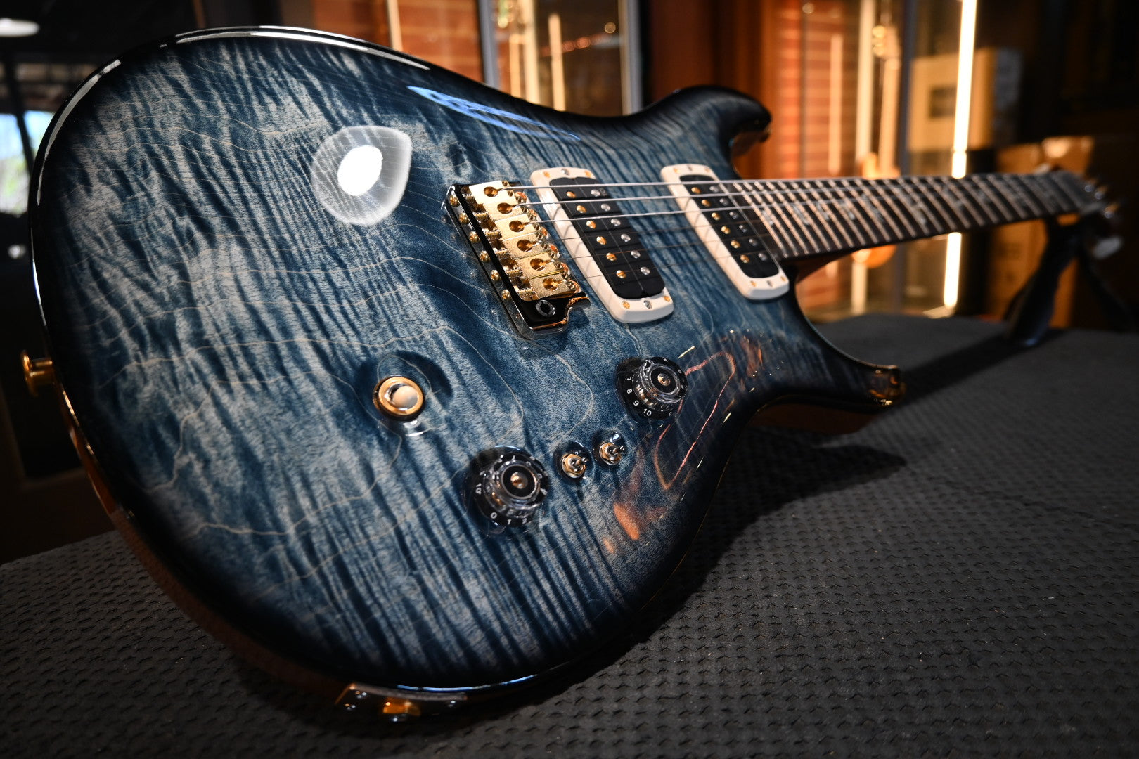 PRS Custom 24-08 10-Top One Piece Top - Whale Blue Smoke Burst Guitar #9994 - Danville Music