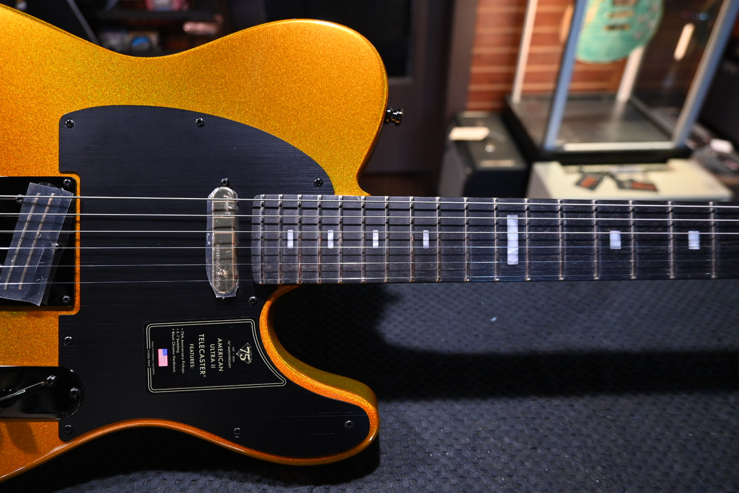 Fender 75th Anniversary American Ultra II Telecaster - Liquid Gold Guitar #8447 - Danville Music