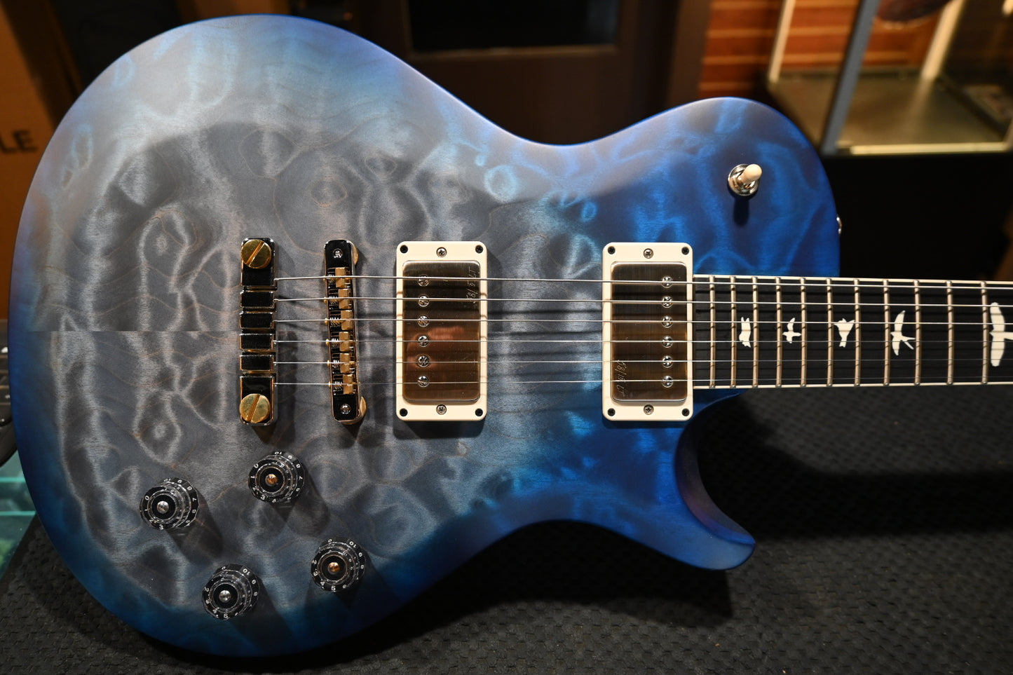PRS Wood Library S2 McCarty SC 594 Single-Cut - Faded Grey Blue Burst Satin Guitar #8899