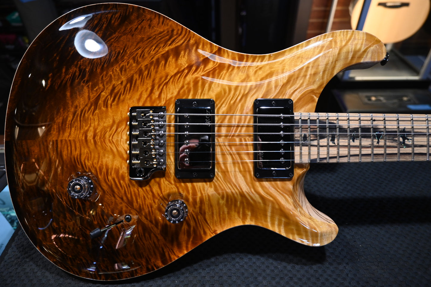 PRS Private Stock Custom 24 Pale Moon Ebony - Sandstorm Reverse Dragon’s Breath Guitar #11483