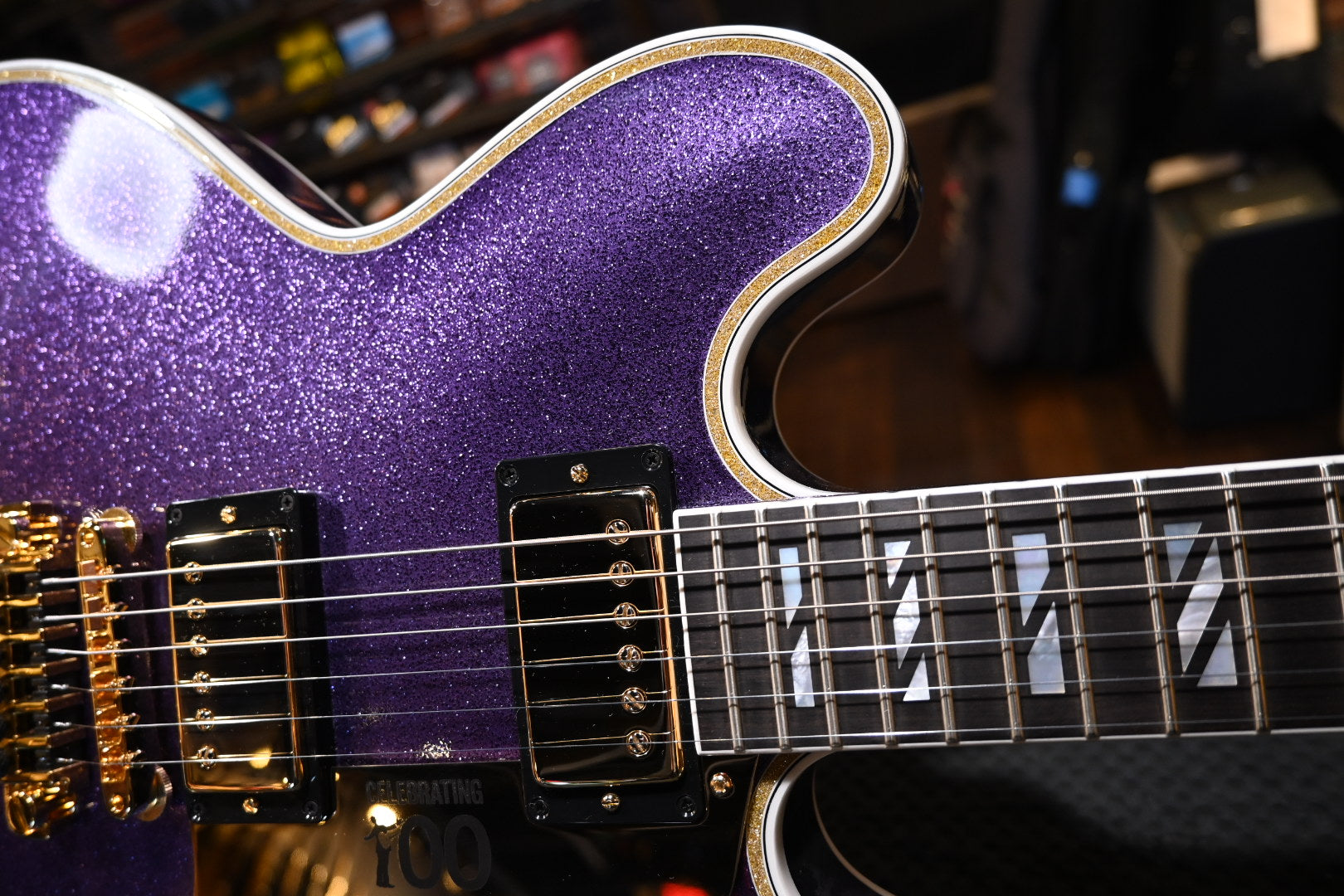 Gibson Custom Shop B.B. King Lucille Legacy One-of-a-Kind - Purple Sparkle Guitar #2889 - Danville Music