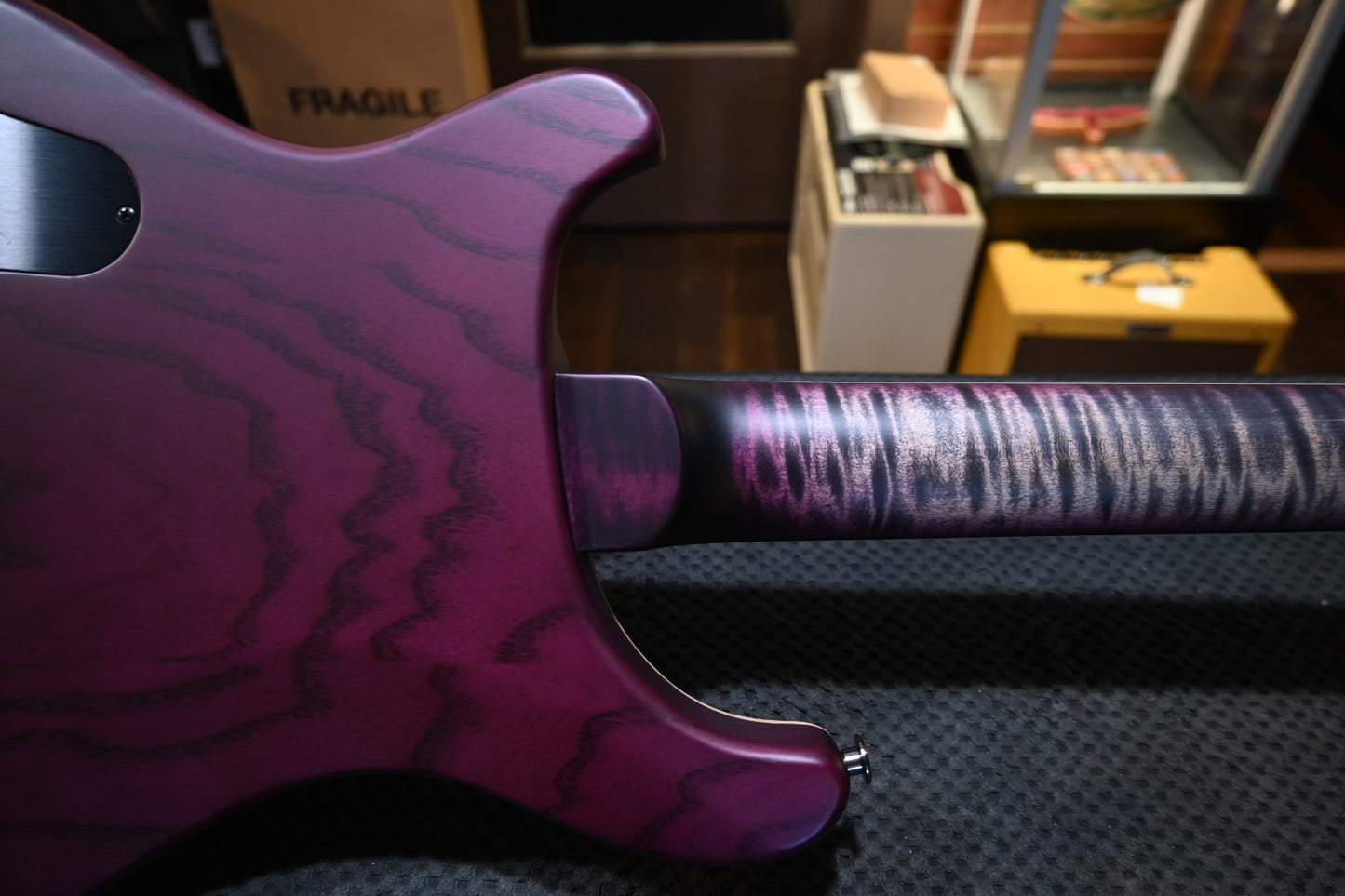 PRS Wood Library Holcomb 10-Top One-Piece Quilt - Charcoal Purple Burst Satin Guitar #2635