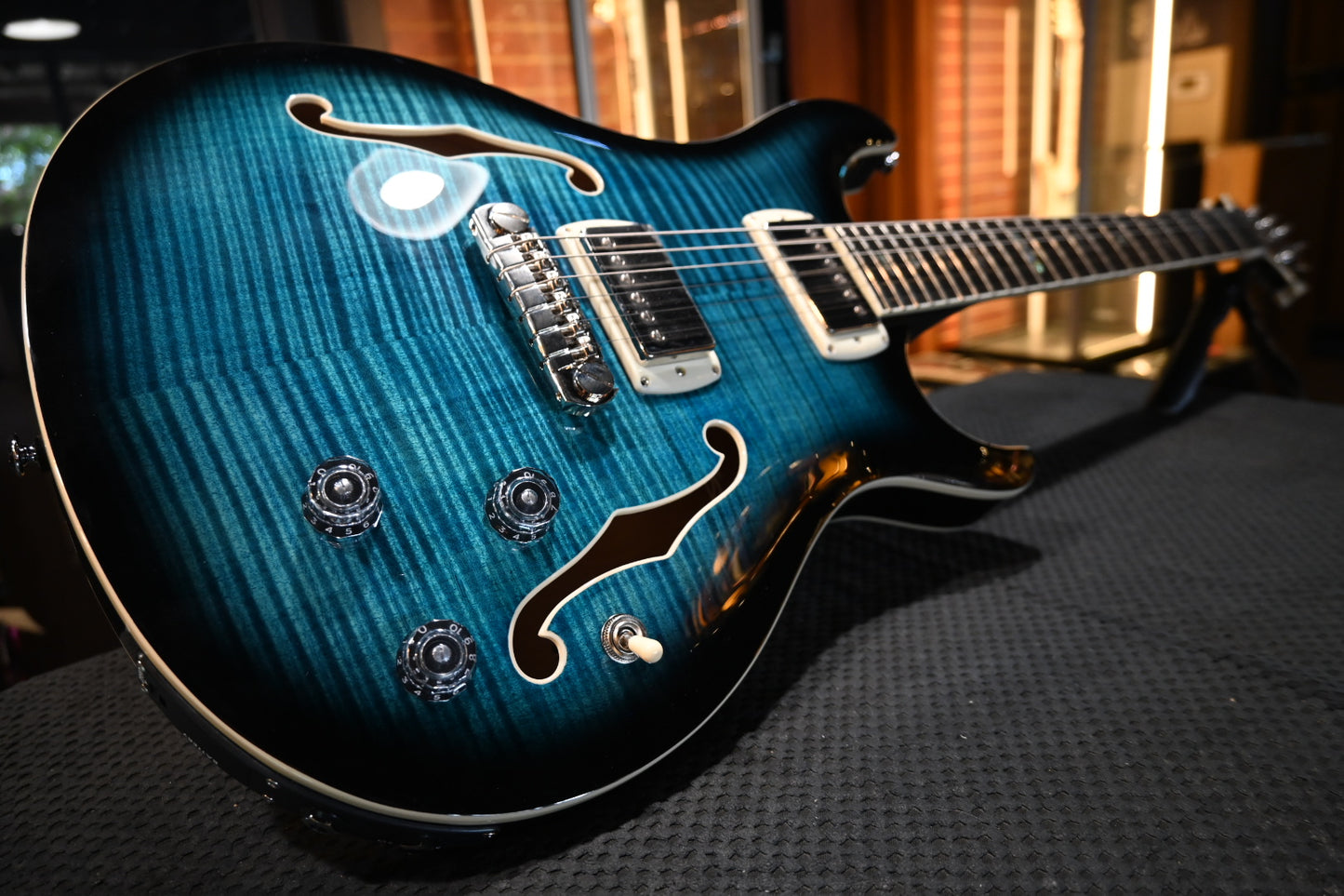 PRS SE Hollowbody II Piezo - Peacock Blue Guitar #0136