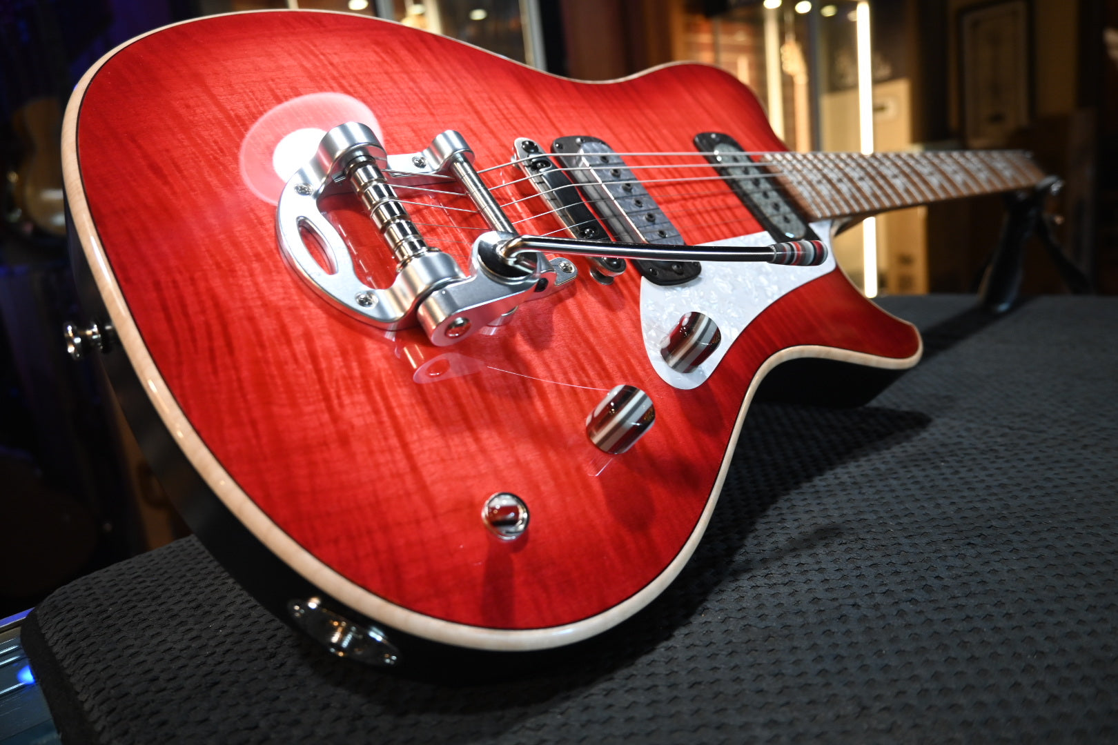 Powers Electric A-Type Select Maple FF42 CamTail - Cosmo Red Guitar #A969 - Danville Music