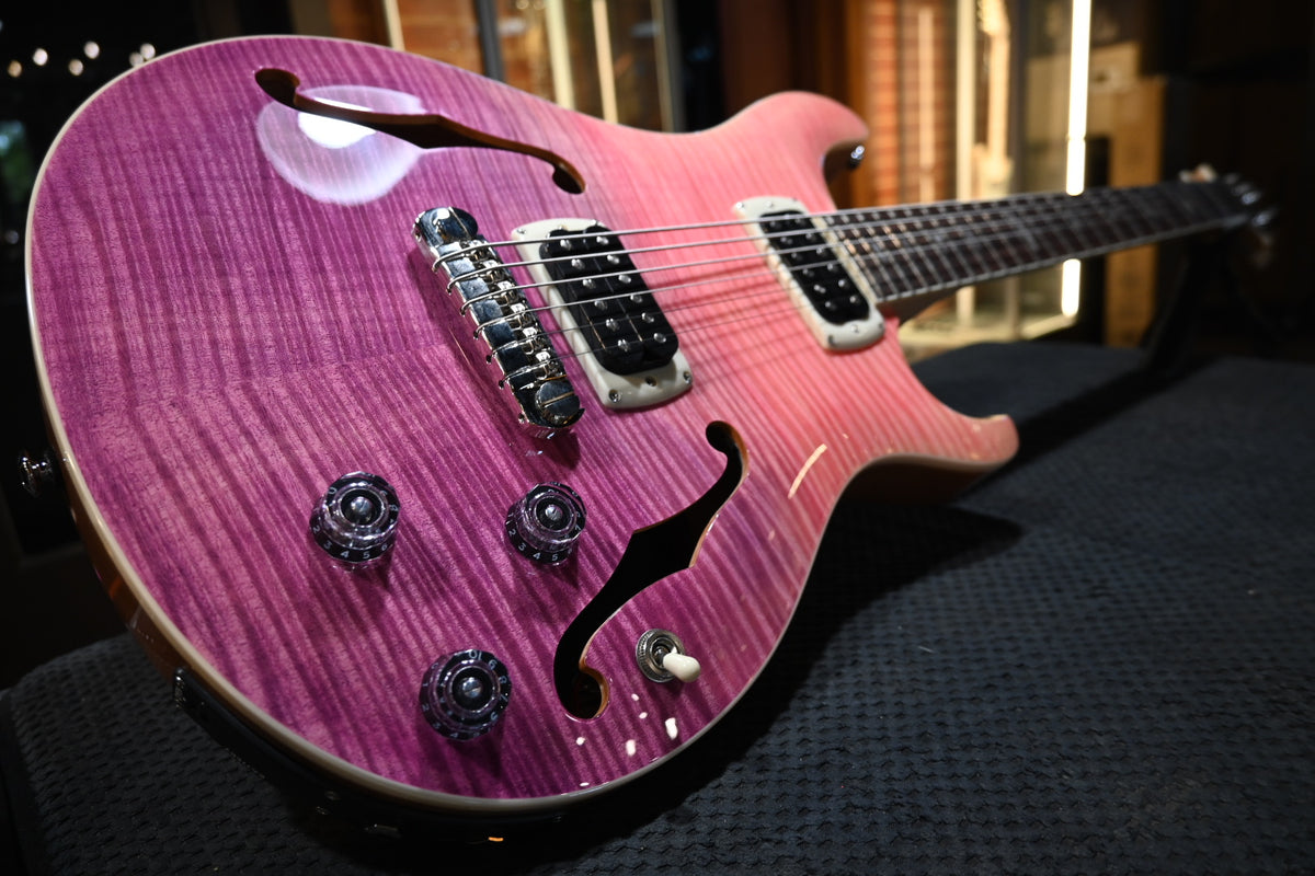 PRS SE Ed Sheeran Hollowbody I Piezo Baritone - Pink Ombre Guitar #3328