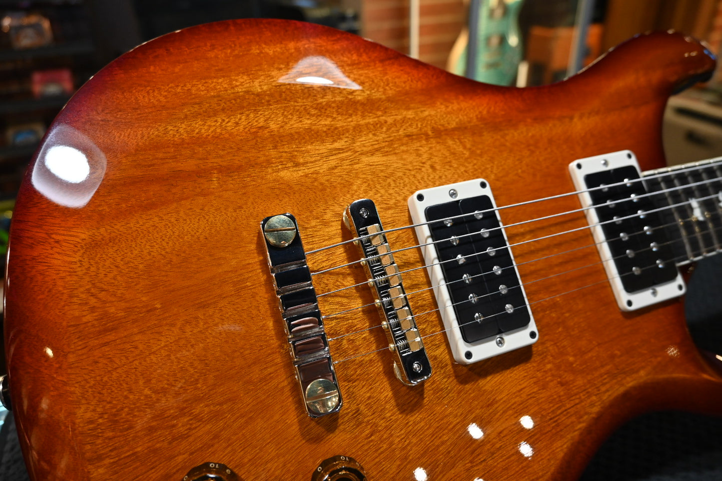 PRS Wood Library S2 McCarty 594 Thinline - Dark Cherry Sunburst Guitar #5491 - Danville Music