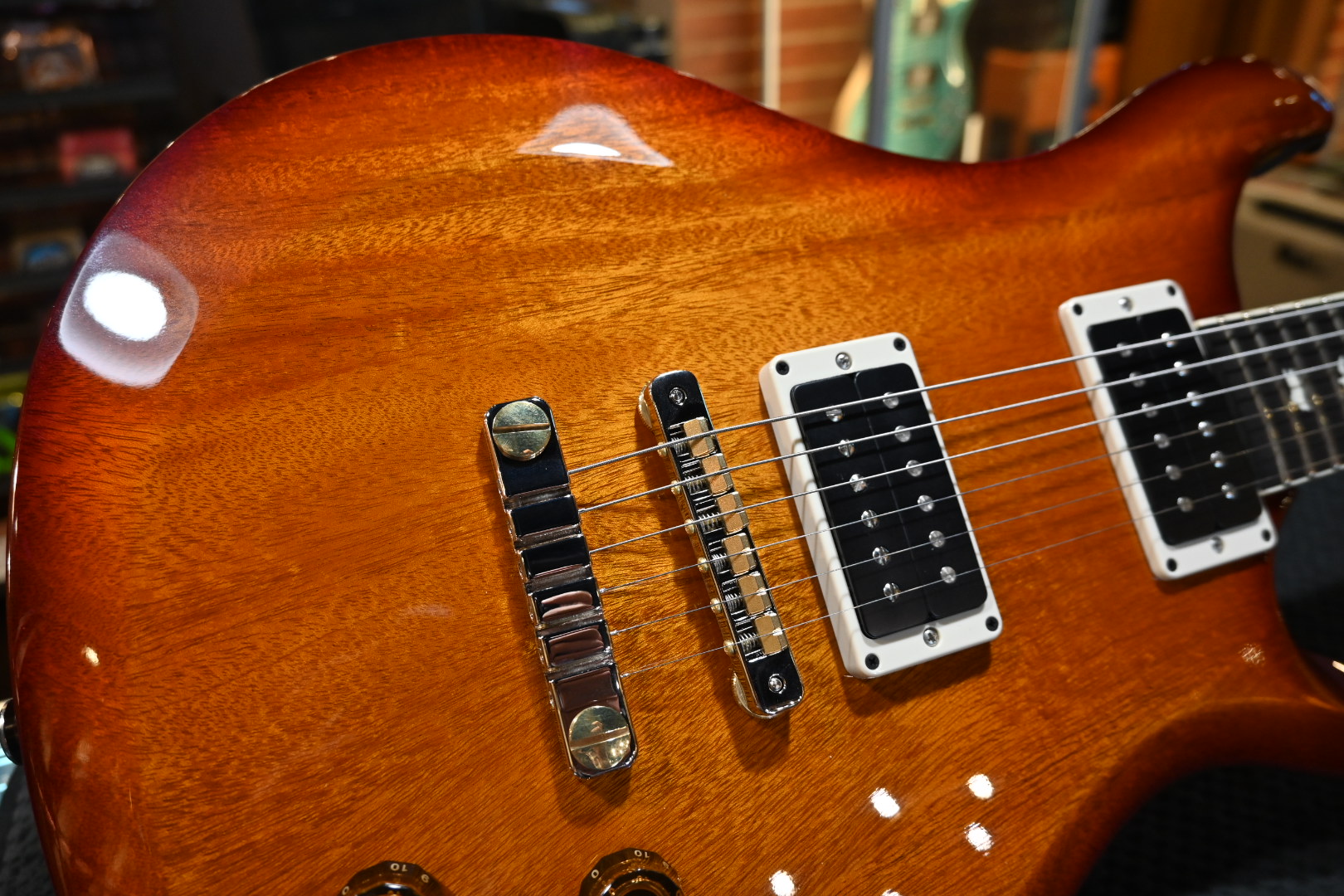 PRS Wood Library S2 McCarty 594 Thinline - Dark Cherry Sunburst Guitar #5491 - Danville Music