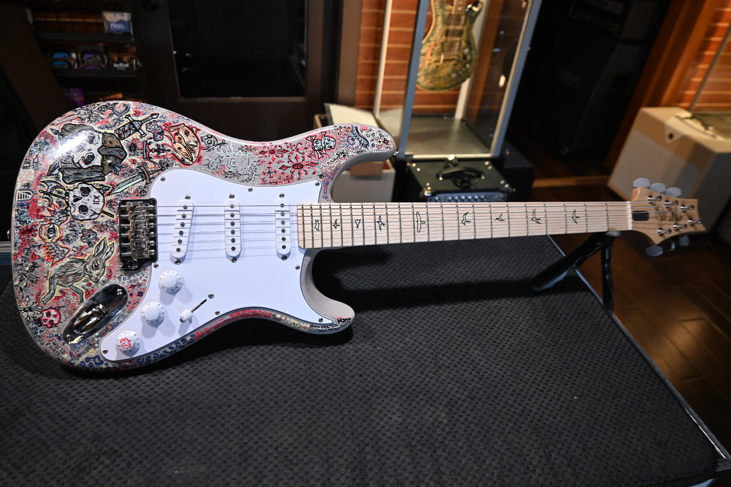 PRS Silver Sky Danville Music x Rosati “Skull Menagerie” 2026 - Moc Sand Satin Guitar #4866