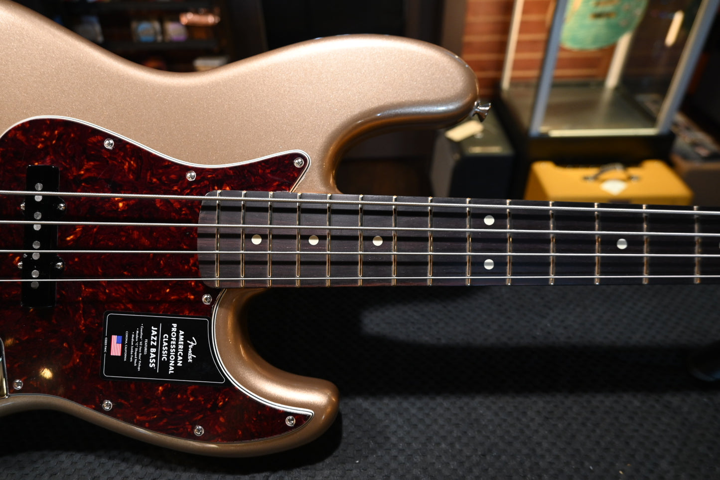 Fender American Classic Jazz Bass - Faded Firemist Gold Guitar #2077