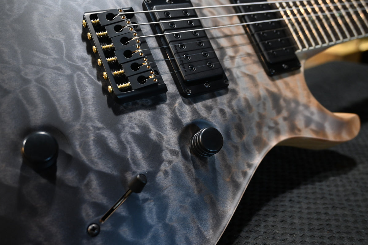 PRS Wood Library Holcomb 10-Top Quilt - Gray Black Fade Guitar #0526