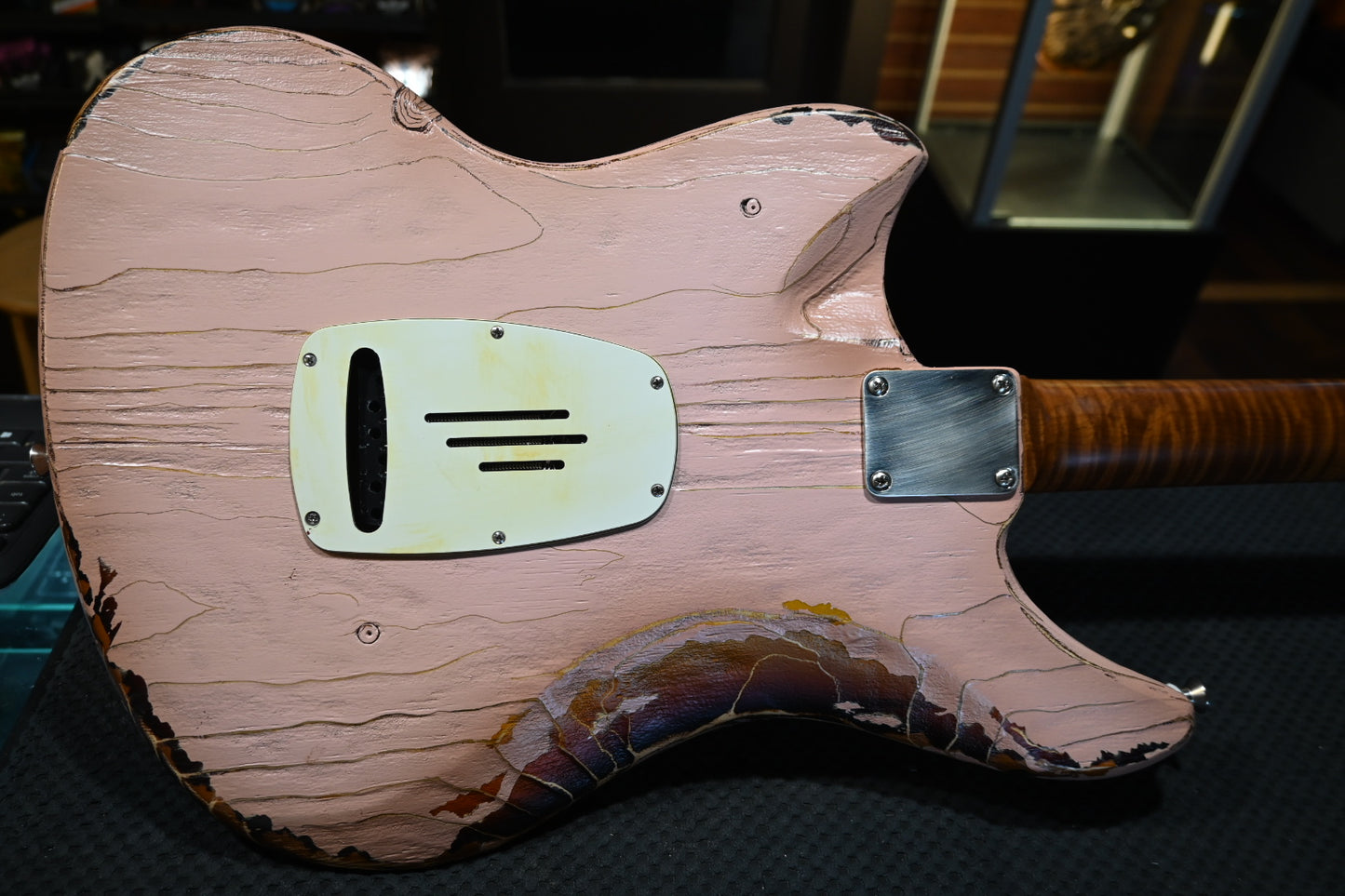 Kauer Electronliner 2026 - Weathered Shell Pink over 3-Tone Sunburst Guitar #157
