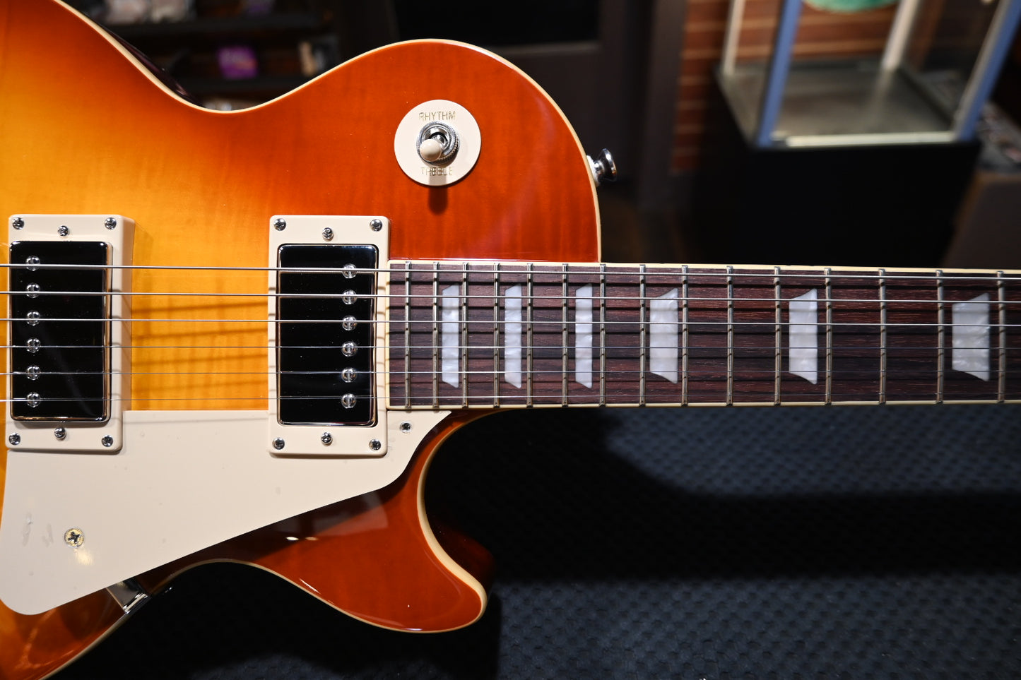 Epiphon Les Paul Standard ‘50s Figured - Washed Cherry Sunburst Guitar #3634 - Danville Music