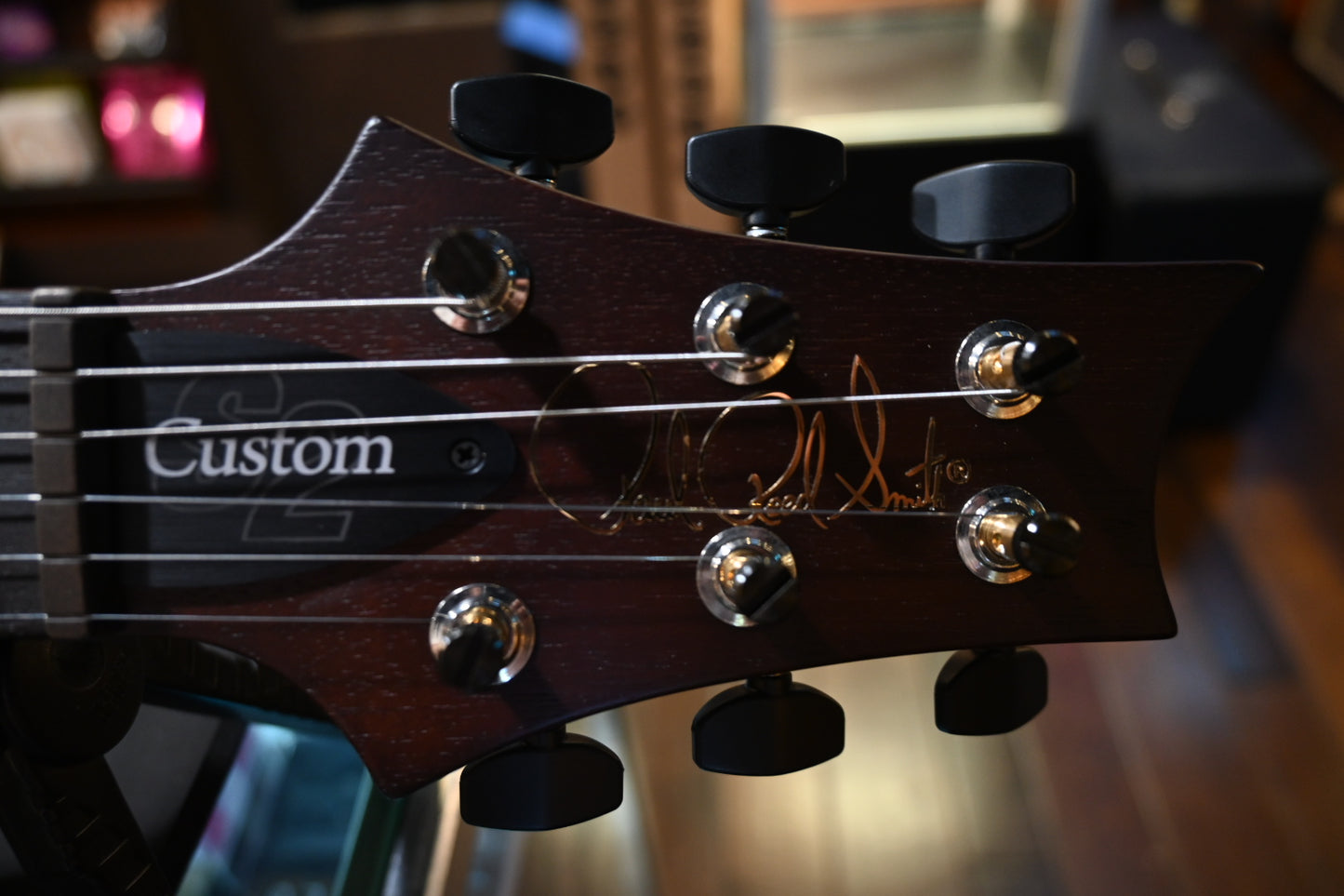 PRS Wood Library S2 Custom 24-08 Poplar Burl Limited Edition - Black Gold Burst Guitar #8783