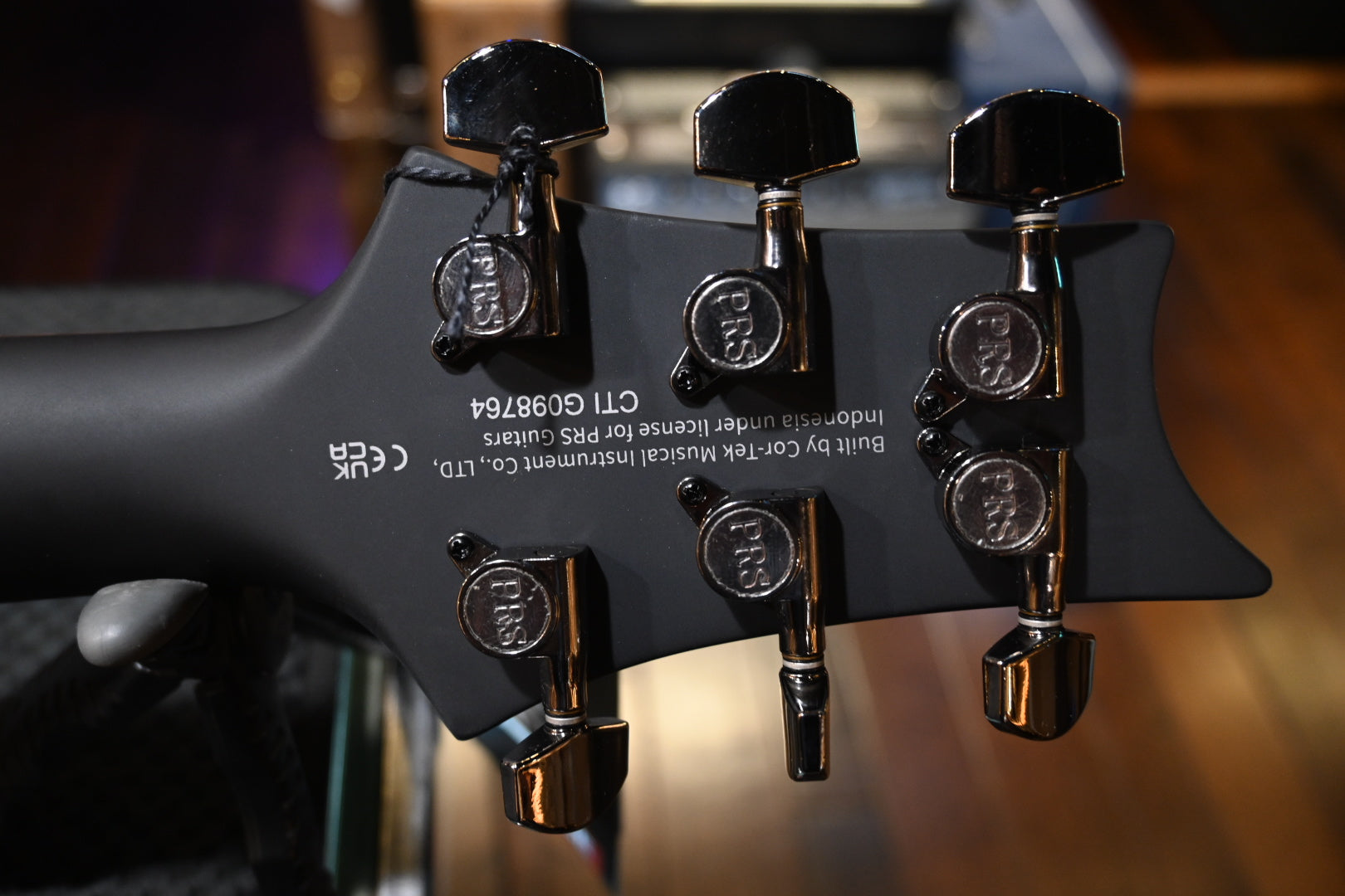 PRS SE “Exotic” Custom 24-08 Poplar Burl Limited Edition - Lake Blue Midnight Burst Guitar #8764 - Danville Music