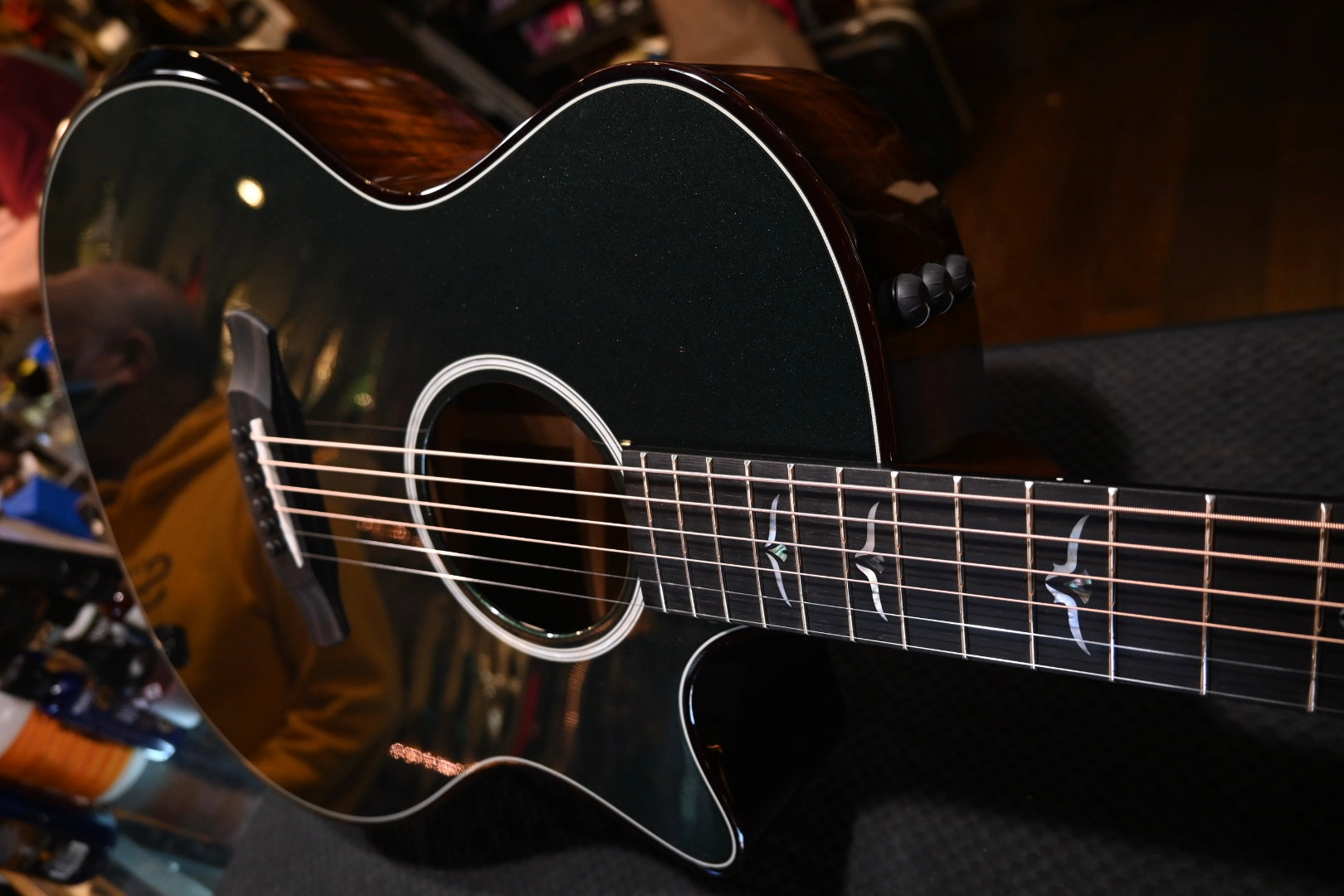 Taylor Custom GA Builder’s Edition Torrefied Spruce/AA Walnut - British Racing Green Metallic Guitar #5084 - Danville Music