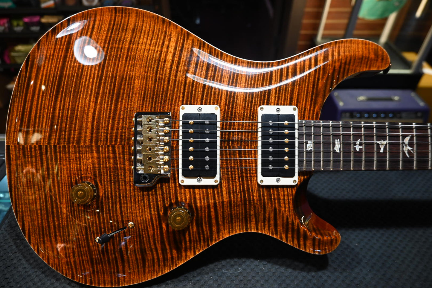 PRS Custom 24 10-Top 2024 - Orange Tiger Guitar #5946