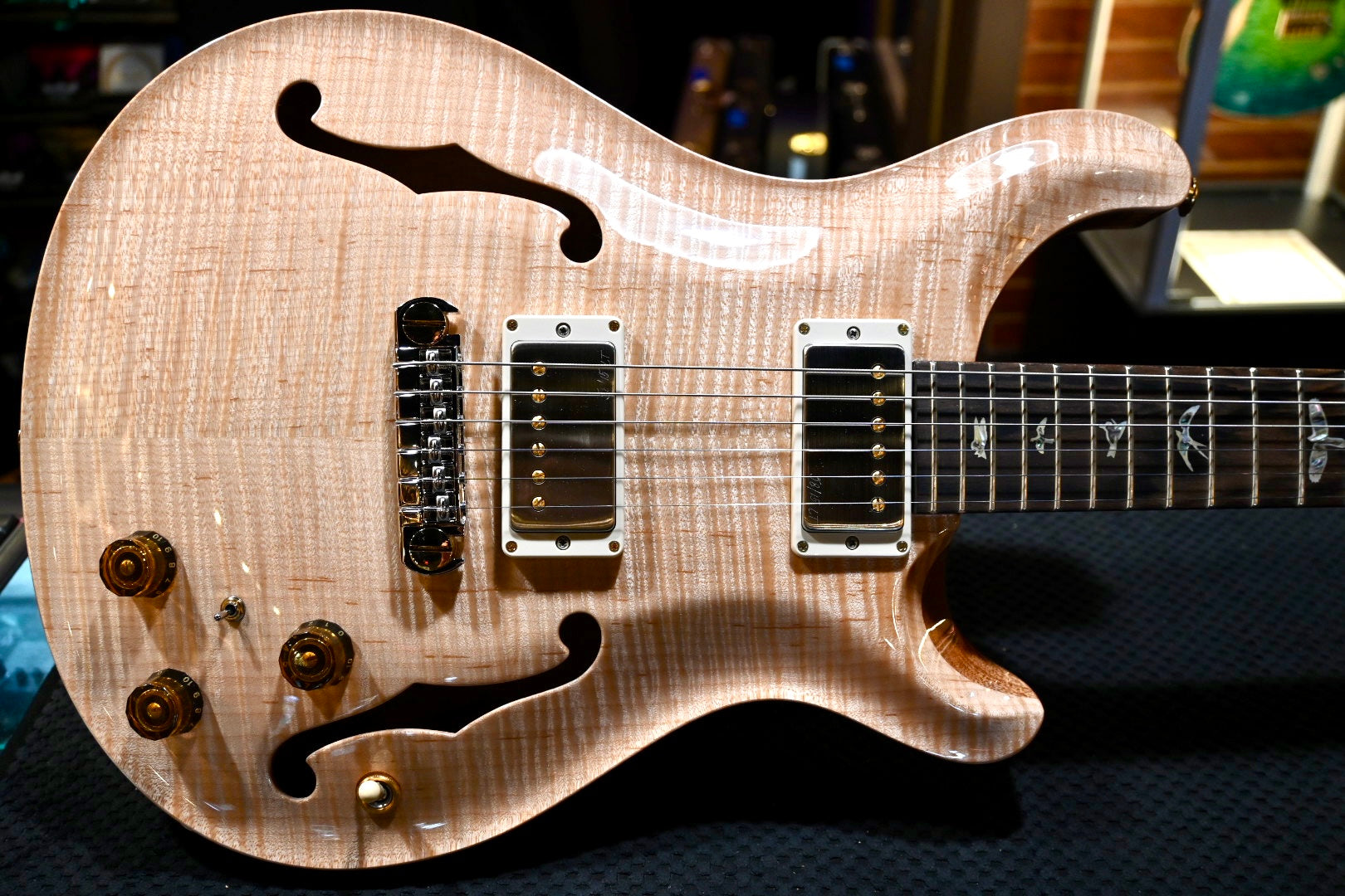 PRS Wood Library Hollowbody II Piezo Rosewood Neck - Natural Guitar #4367 - Danville Music