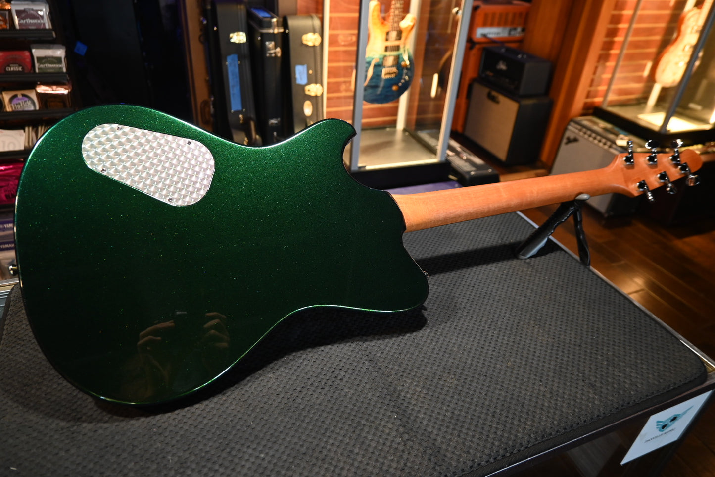 Powers Electric A-Type PF42 CamTail - Chroma Algae Guitar #B148 - Danville Music