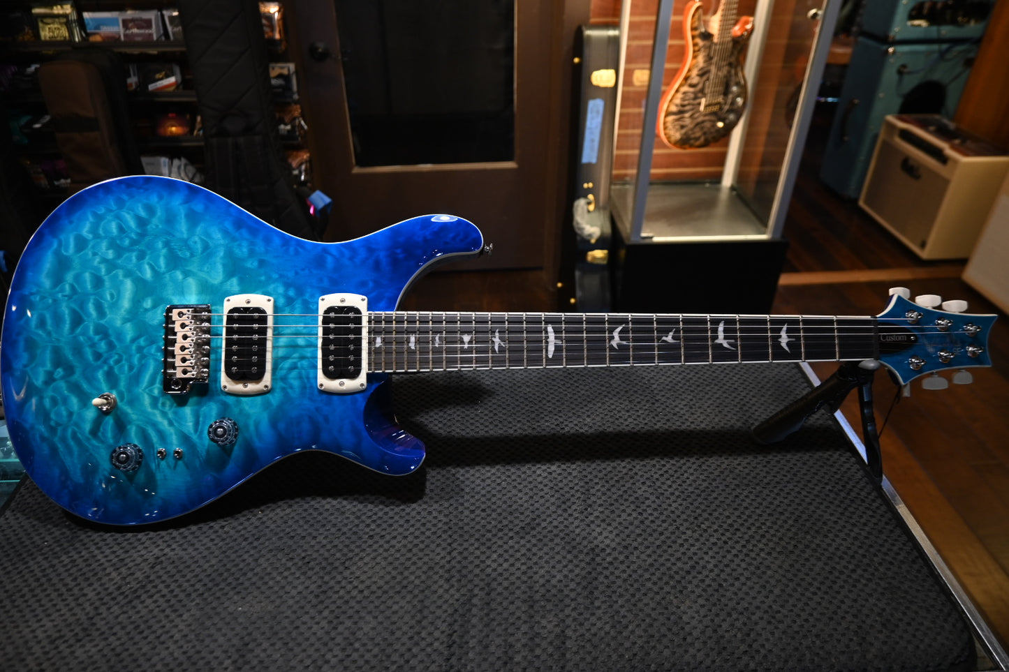 PRS SE Custom 24-08 Quilt - Lake Blue Guitar #5221
