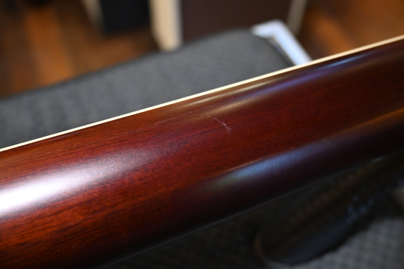 Santa Cruz OM Moon Spruce Bear Claw/Figured Walnut - Georgia Peach Guitar #6242 USED - Danville Music