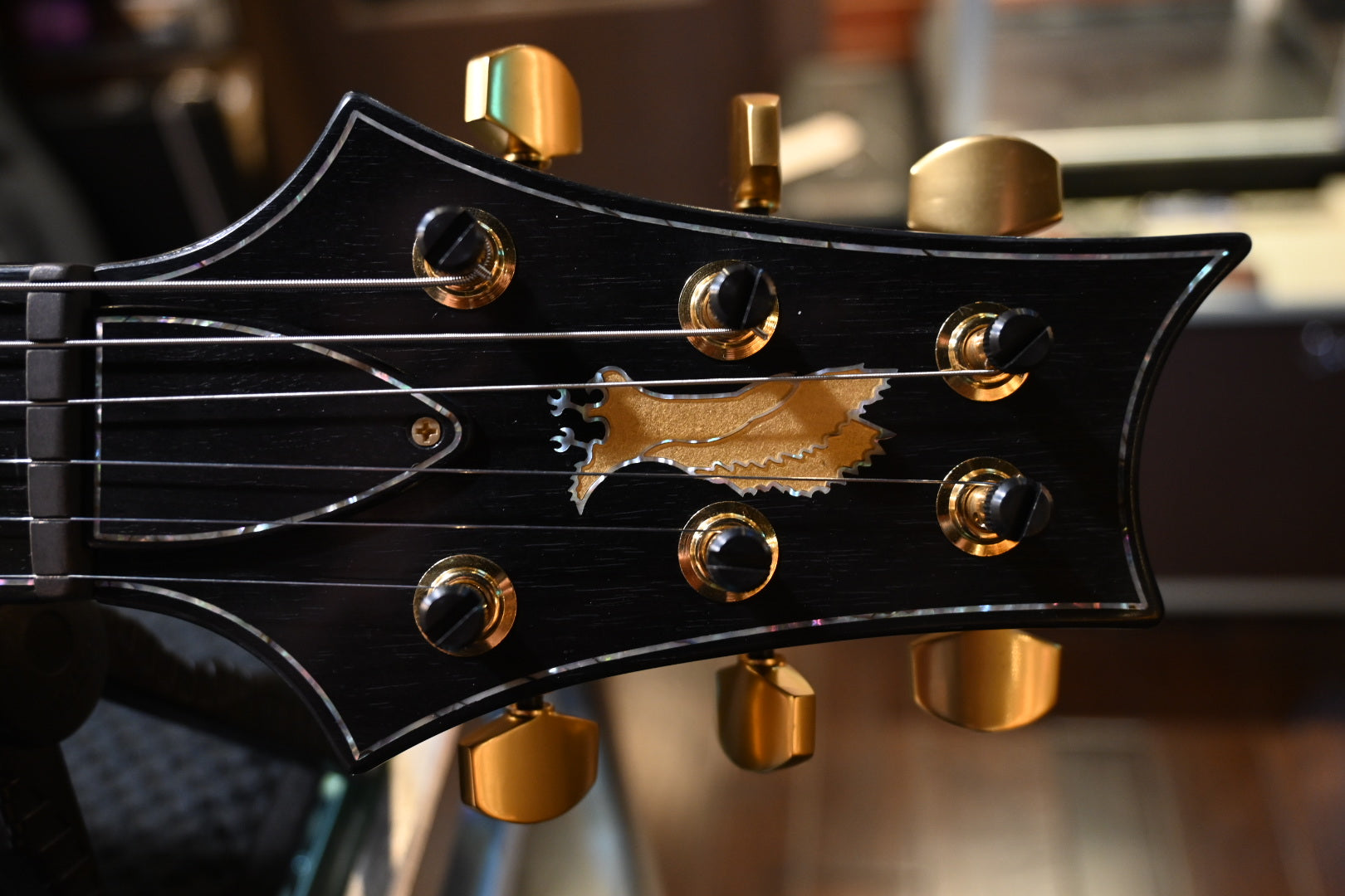 PRS Private Stock Custom 24 - Black Gold Foil Guitar #11673 - Danville Music