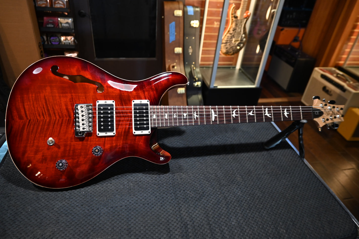 PRS CE 24 Semi-Hollow 2021 - Fire Red Guitar #4767