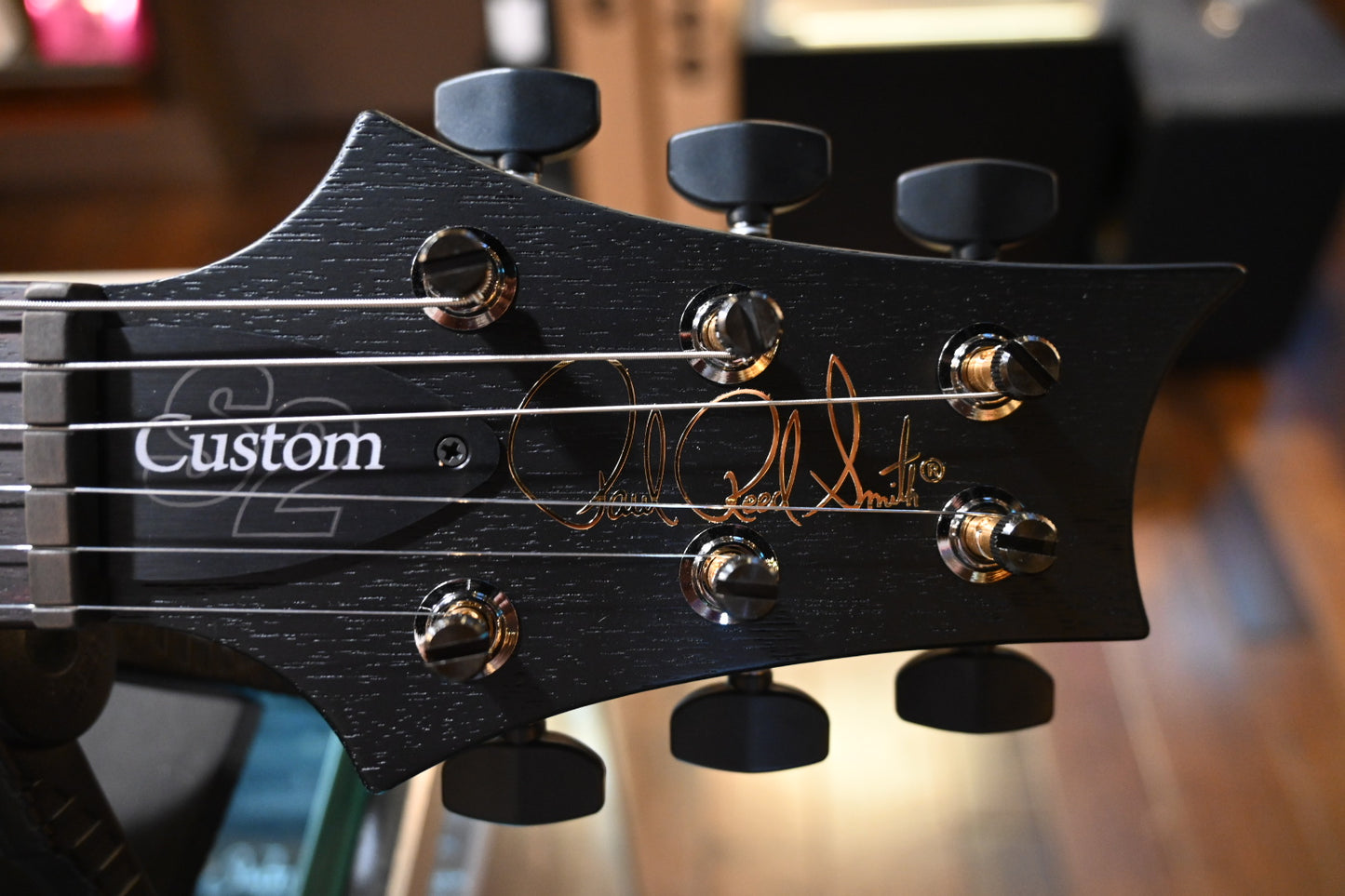 PRS Wood Library S2 Custom 24 Poplar Burl Limited Edition - Charcoal Burst Satin Guitar #8988