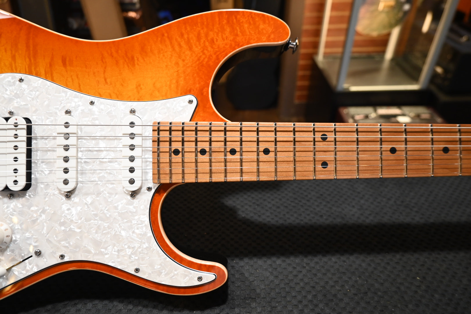 Suhr Standard Plus Roasted Maple - Trans Honey Amber Burst Guitar #0475 - Danville Music