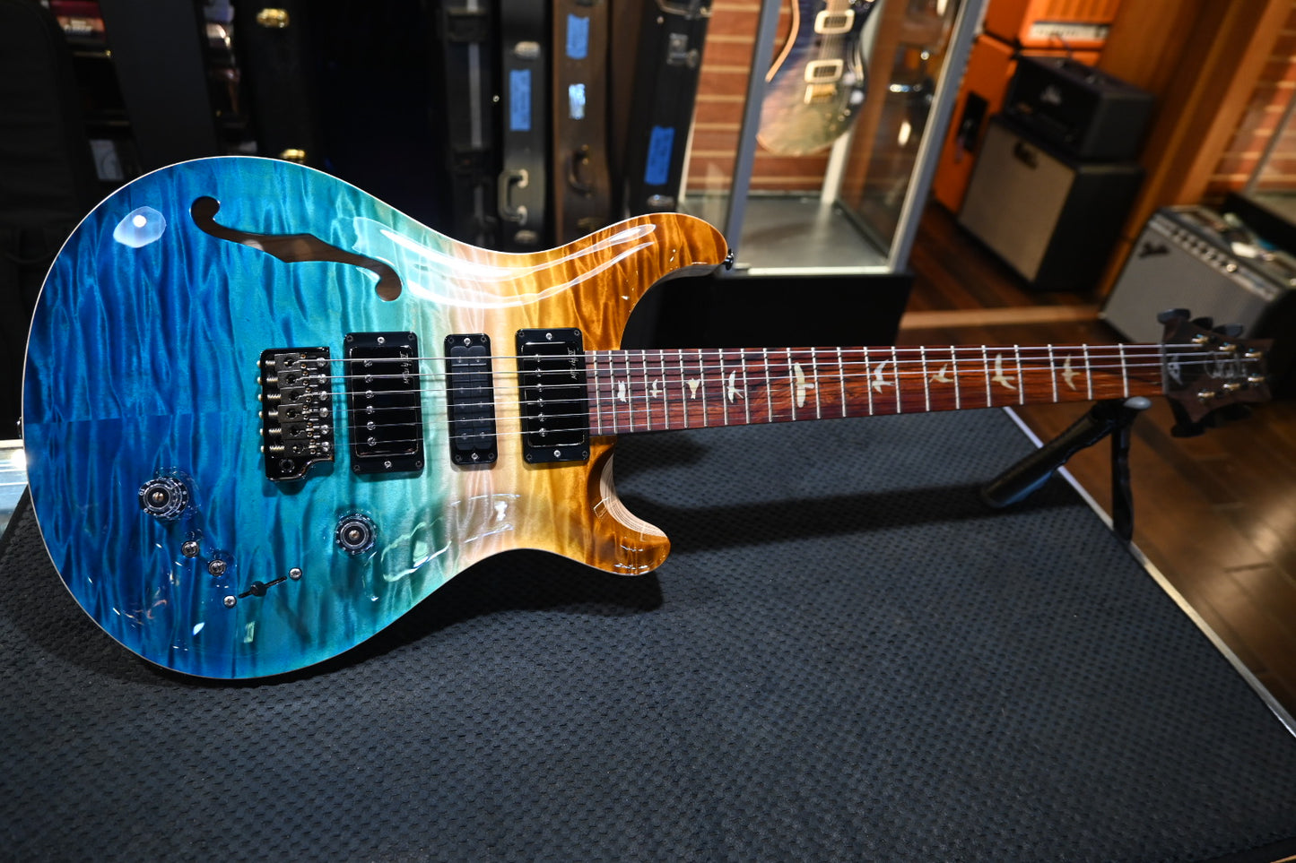 PRS Wood Library Special Semi-Hollow Danville Music 35th Anniversary Artist Top - Beach Fade Guitar #5856