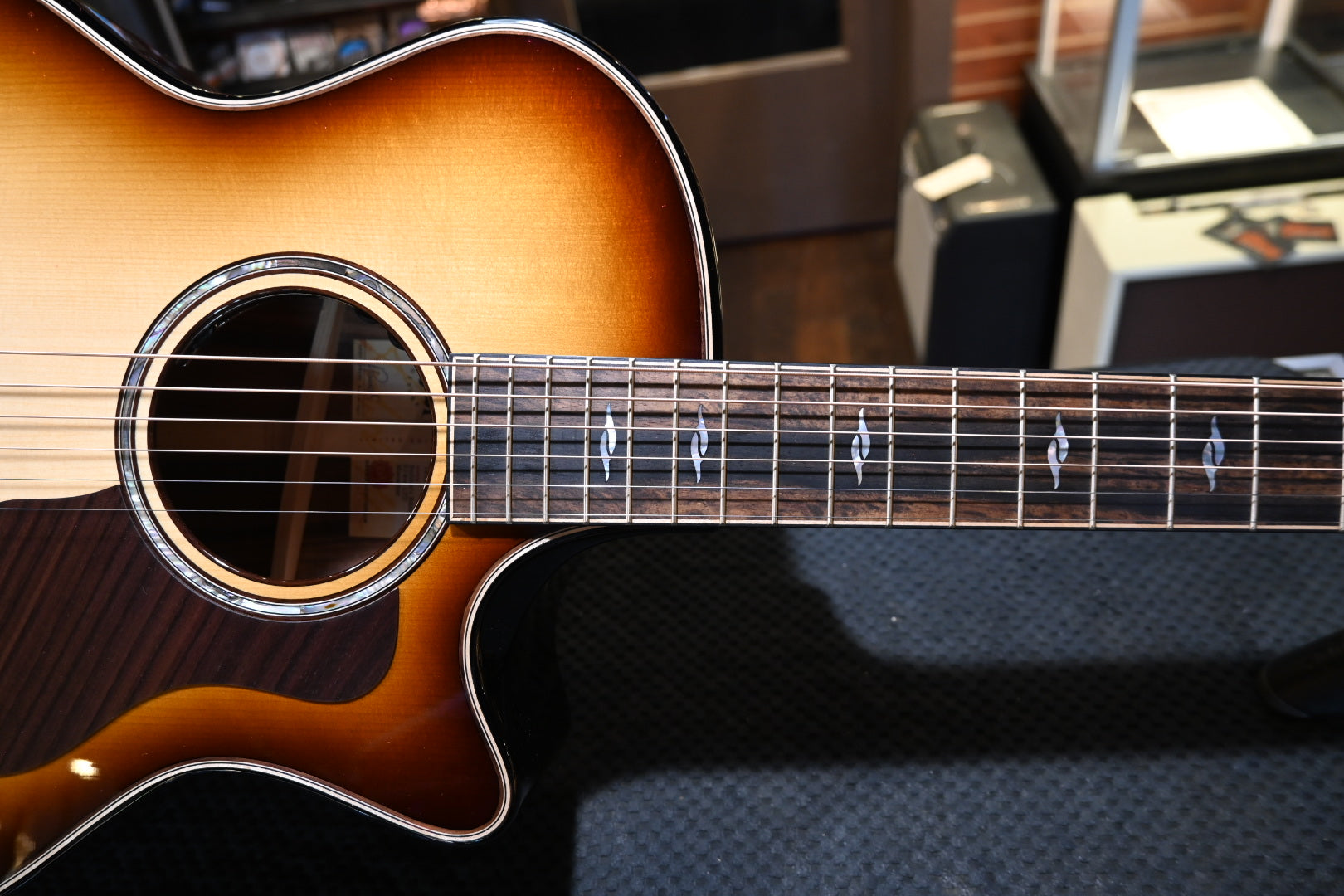 Taylor Next Generation Builder’s Edition 814ce LTD Macassar - Shaded Edge Burst Guitar #5030 - Danville Music